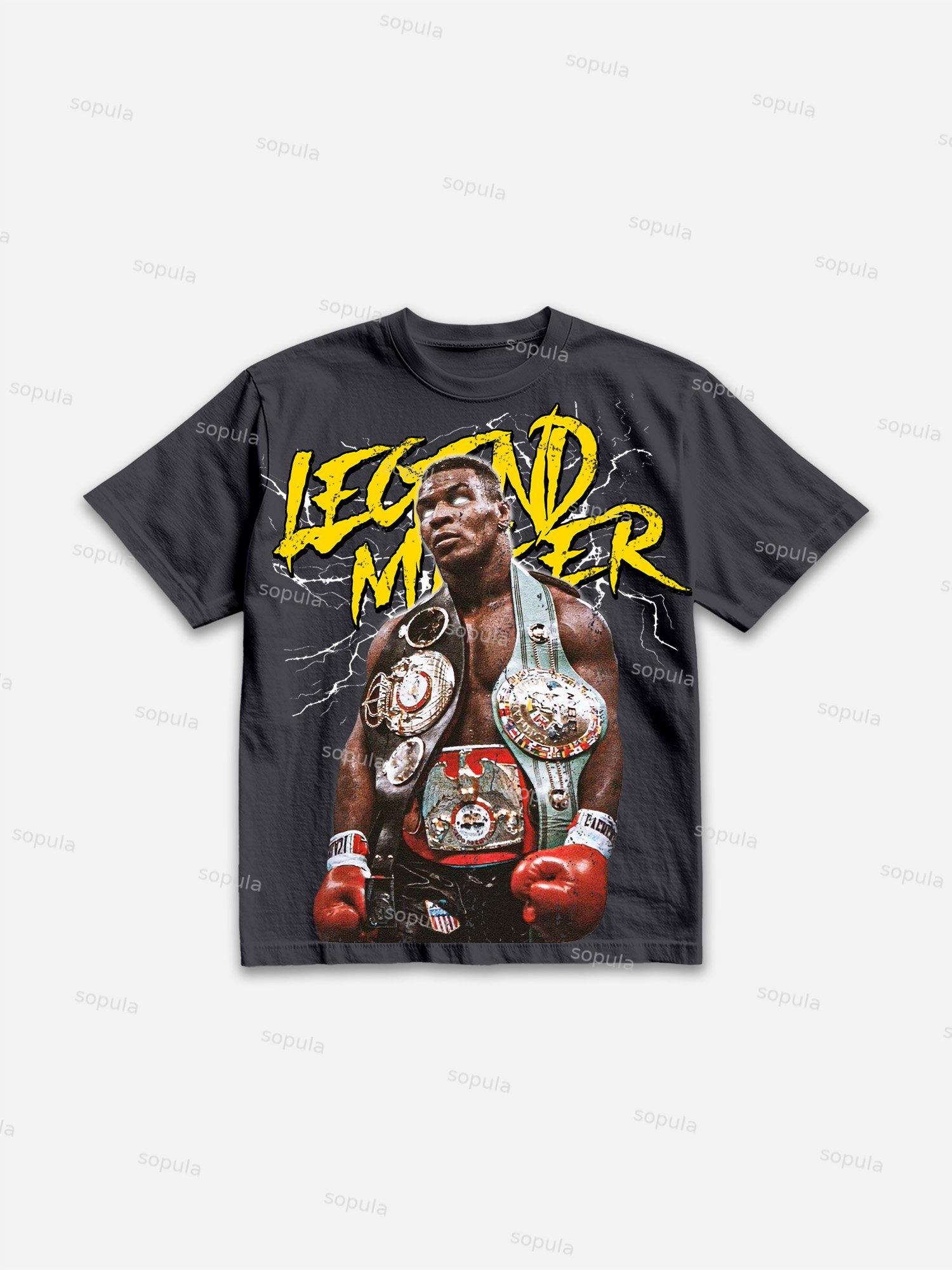 Boxer Legend Maker Print Cotton T-shirt Product Image