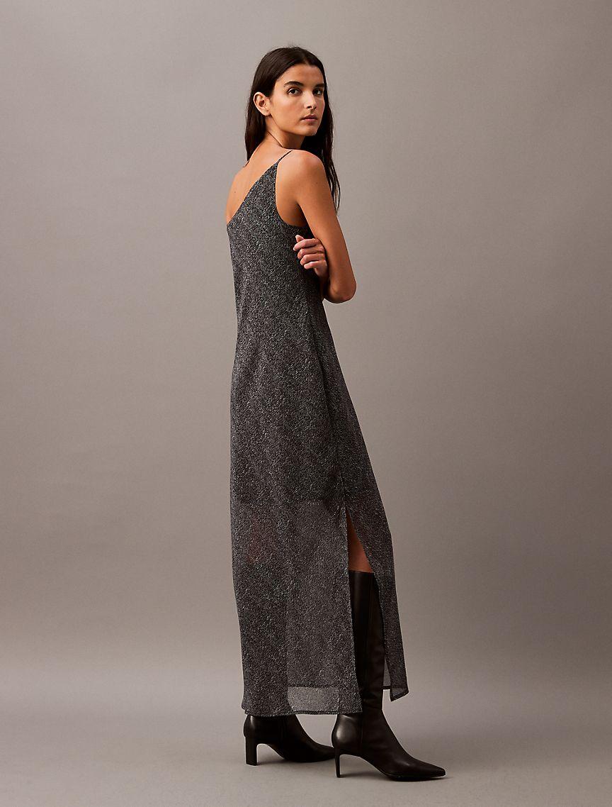 Chiffon Printed Asymmetrical Maxi Dress Product Image