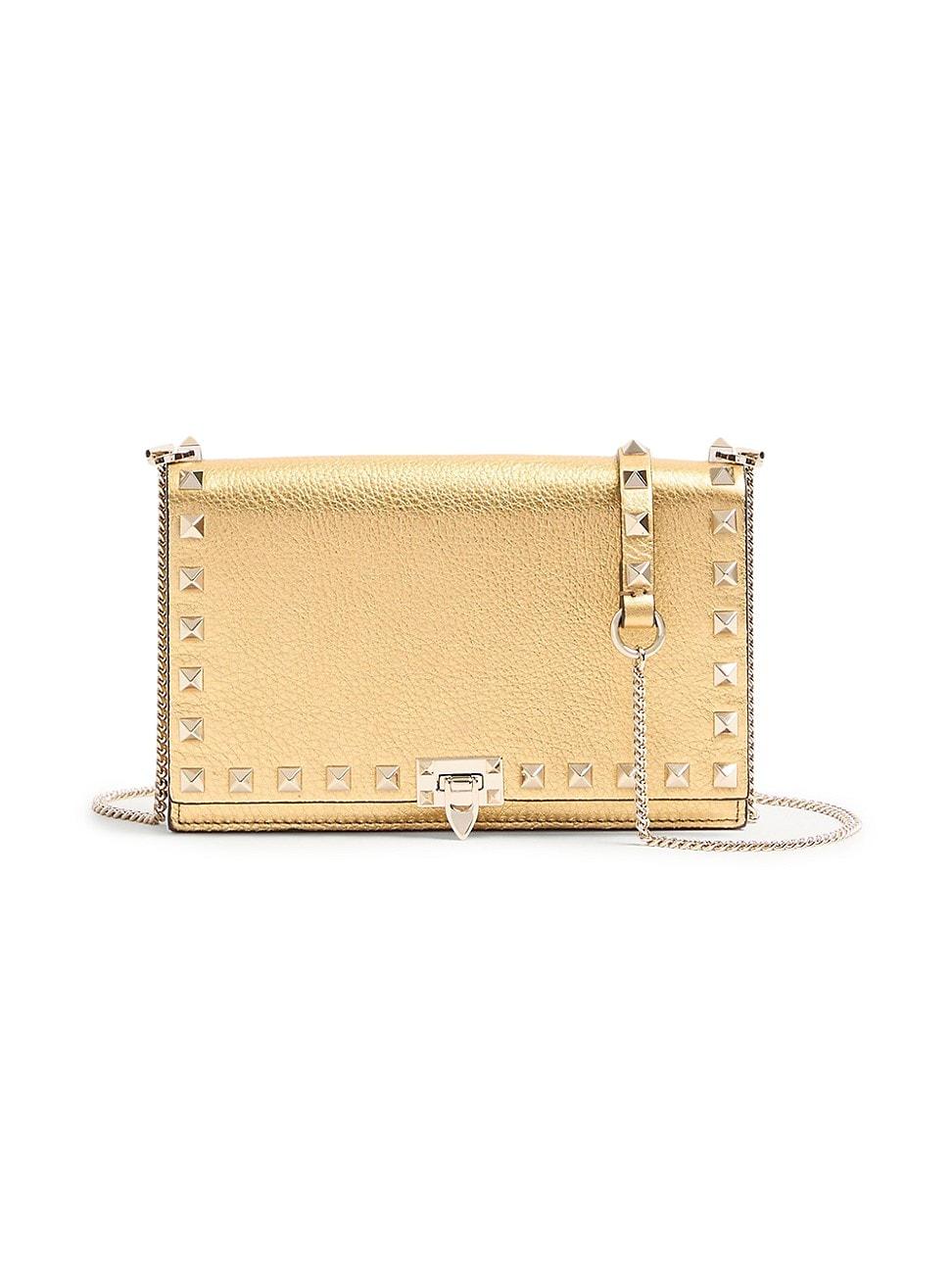 Womens Rockstud Mini Calfskin Bag with Chain Product Image