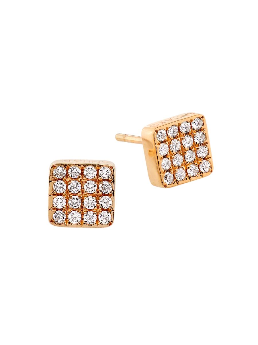 Womens Harlow 18K Yellow Gold & 0.33 TCW Diamond Stud Earrings Product Image