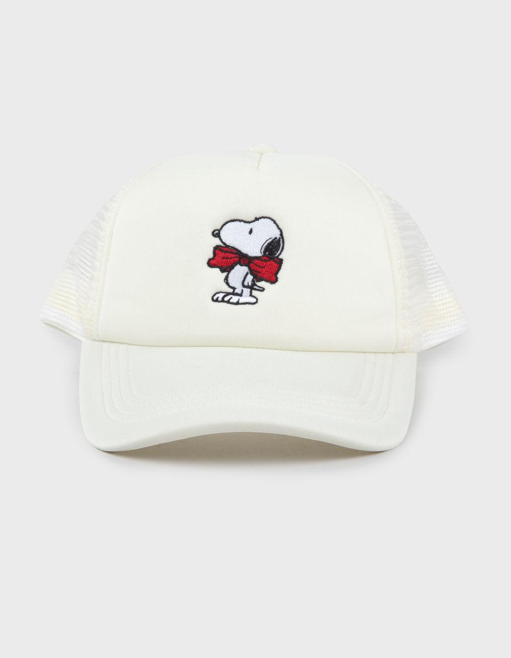 RSQ x Peanuts Snoopy Bow Womens Trucker Hat - IVORY Product Image
