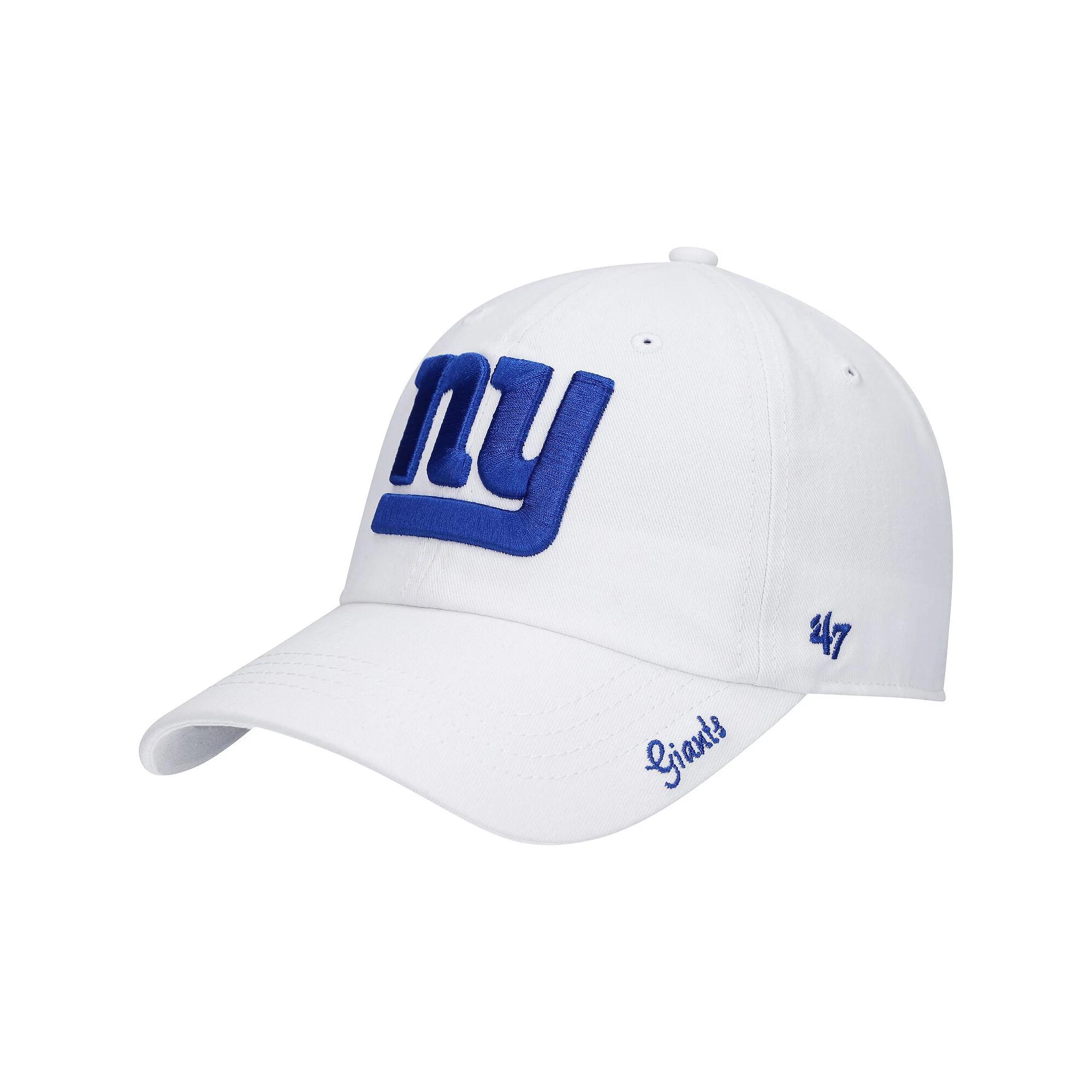 Women's '47 White New York Giants Miata Clean Up Logo Adjustable Hat Product Image
