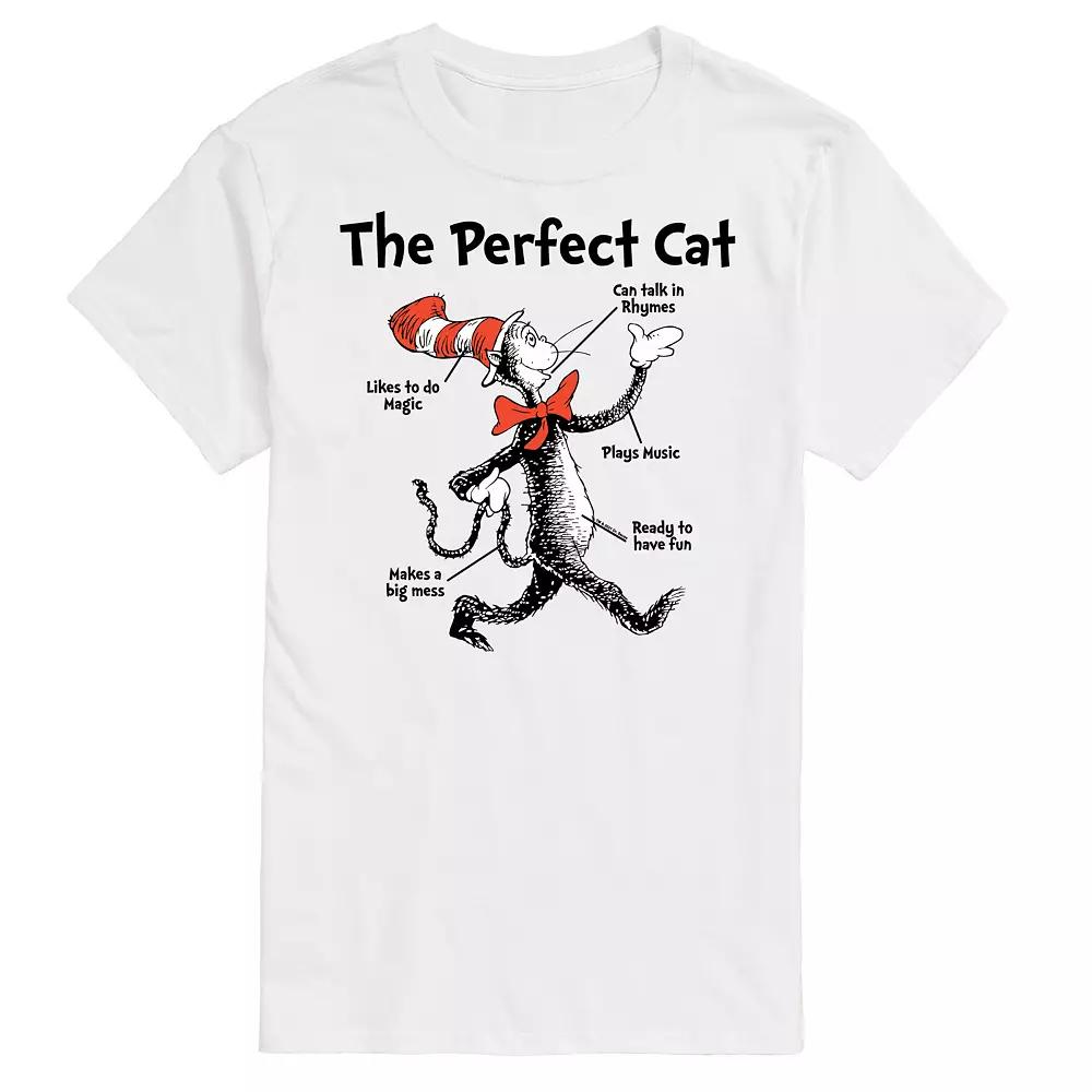 Big & Tall Dr Seuss Perfect Cat Tee, Men's,  Product Image