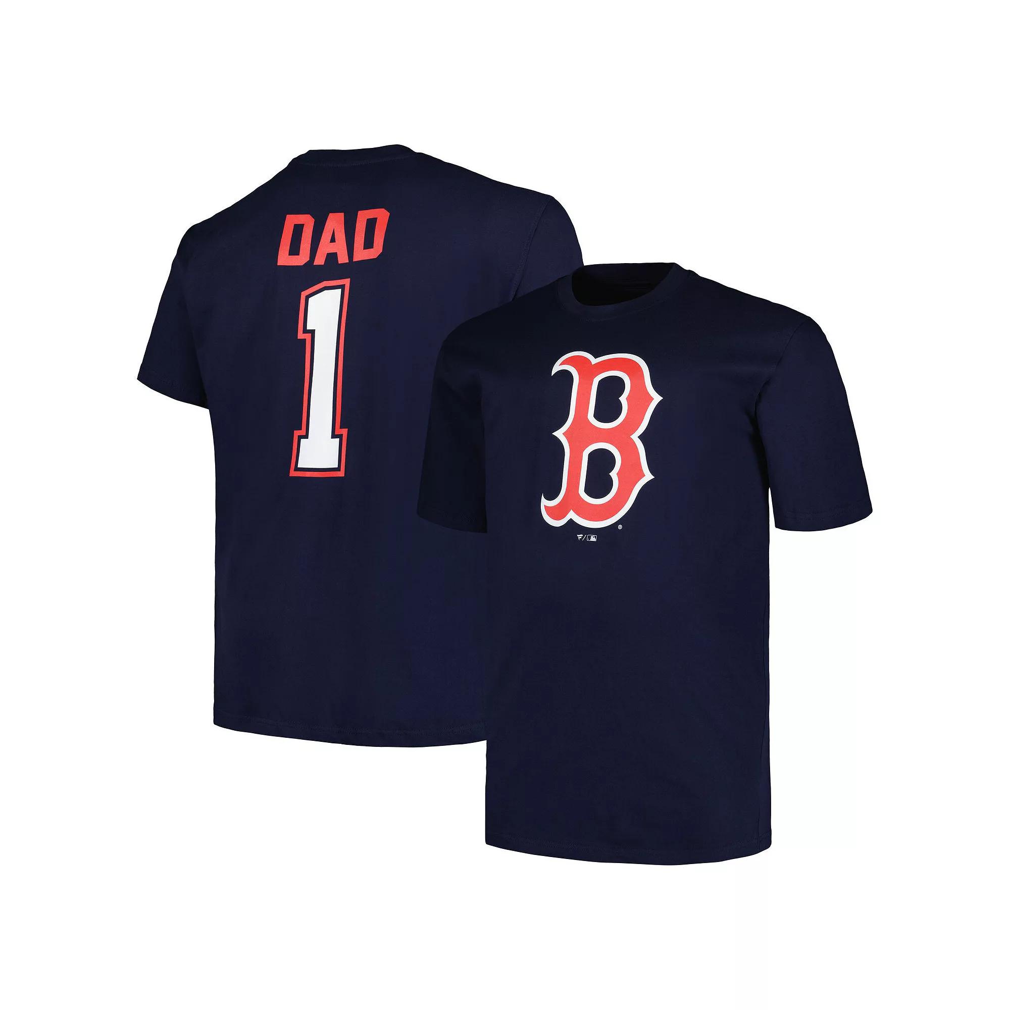 Men's Profile Navy Boston Red Sox Big & Tall #1 Dad T-Shirt,  Product Image