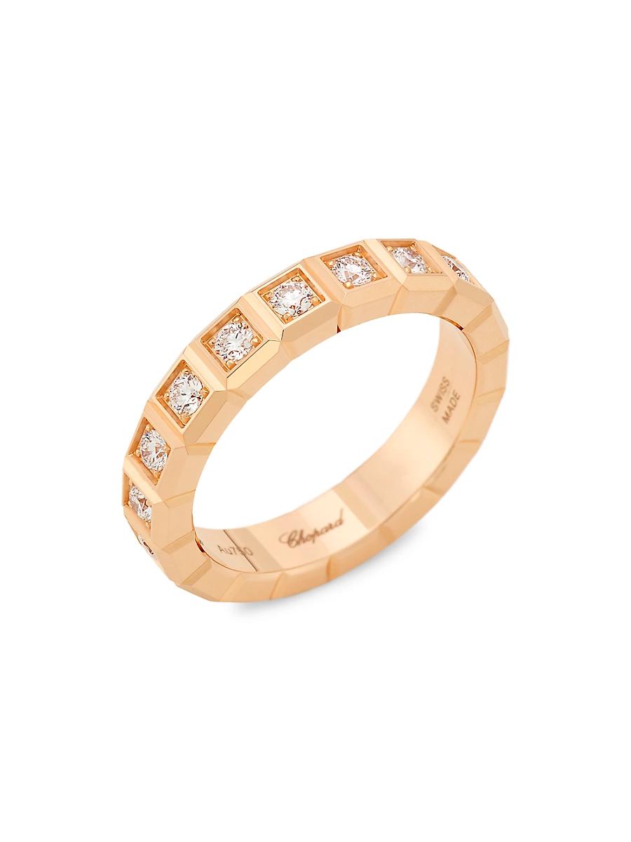 Womens Ice Cube 18K Rose Gold & Diamond Ring Product Image