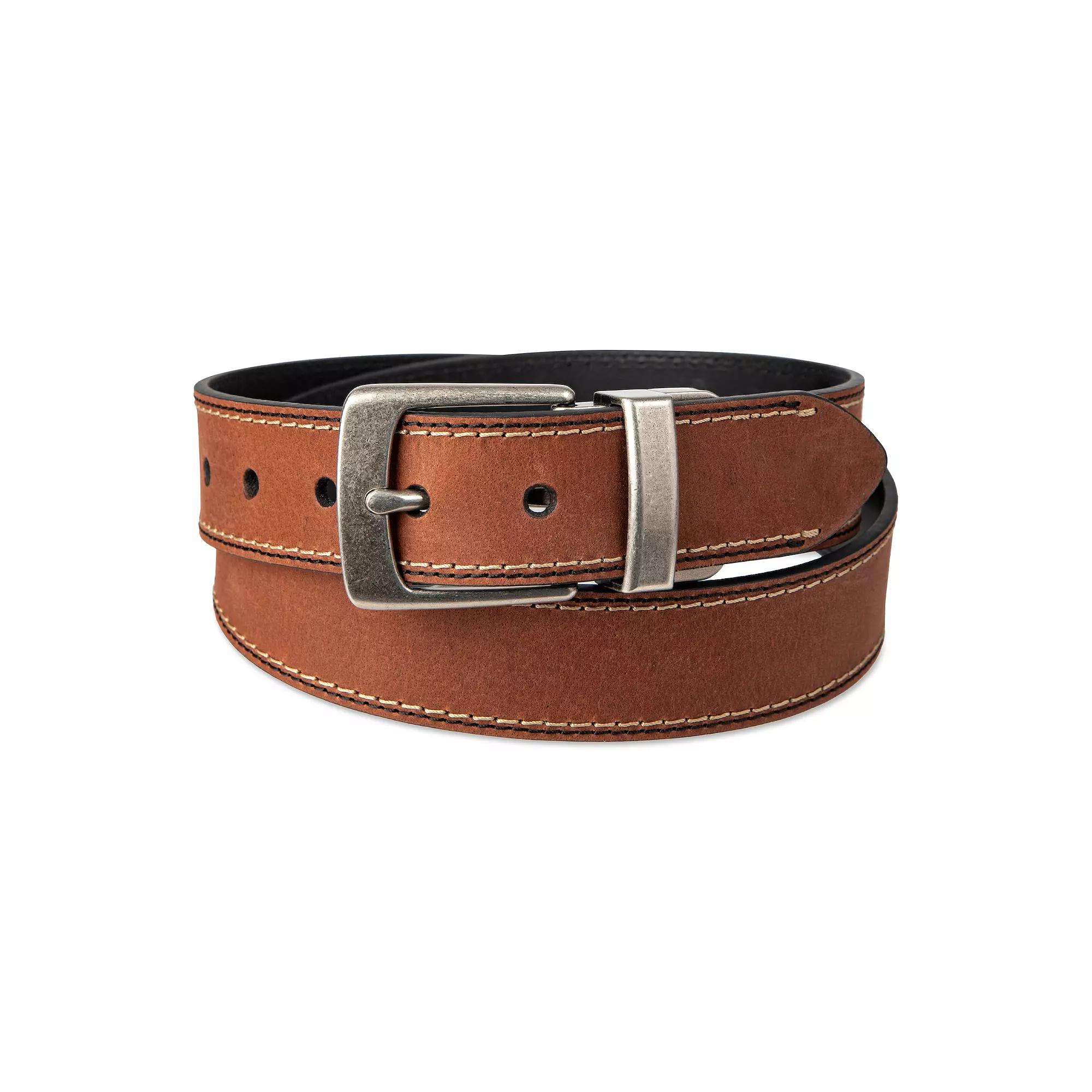Men's Columbia Reversible Stitch Bordered Leather Belt,  Product Image