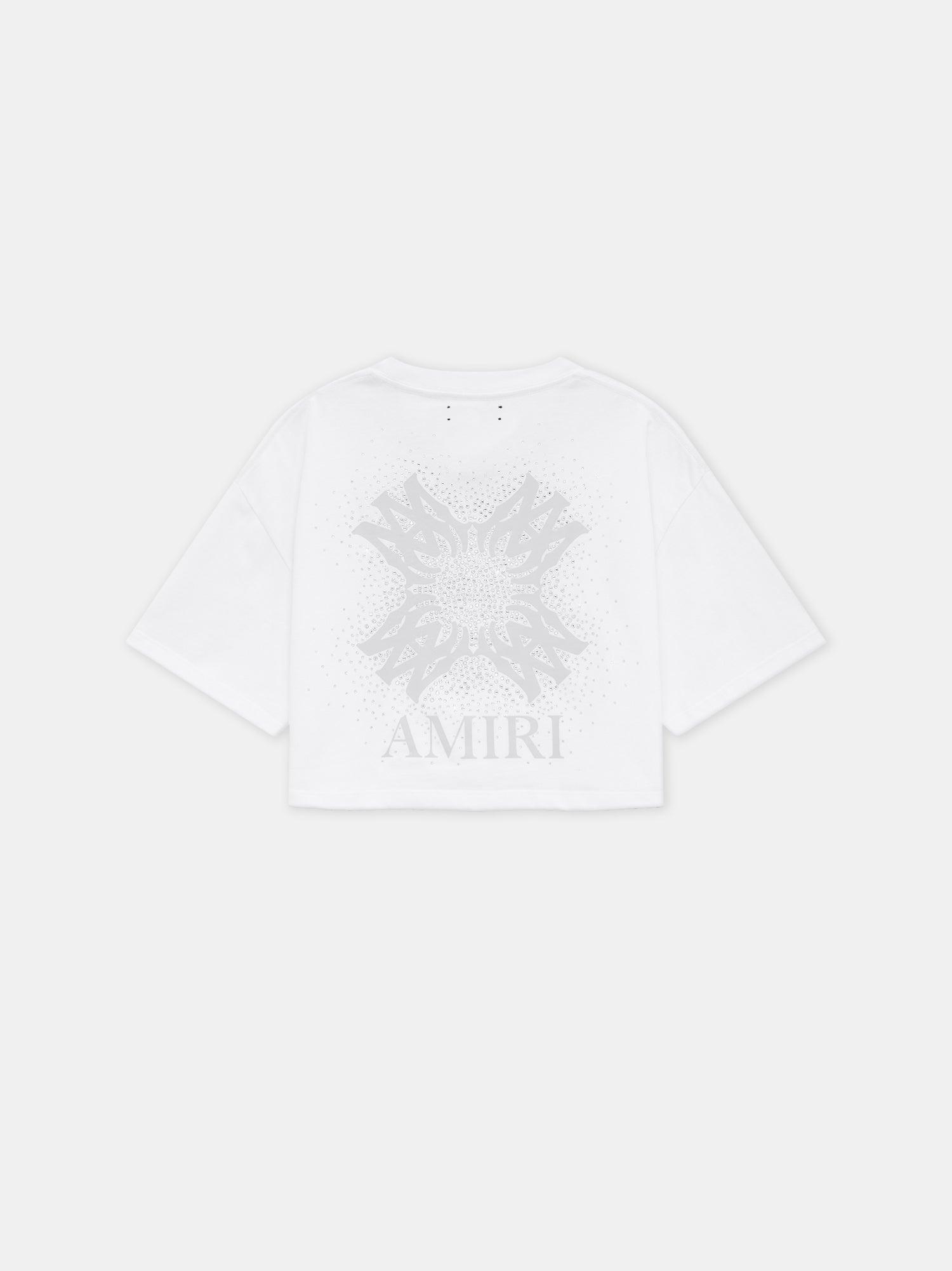 WOMEN - WOMEN'S MA QUAD CRYSTAL CROPPED TEE - White Female Product Image