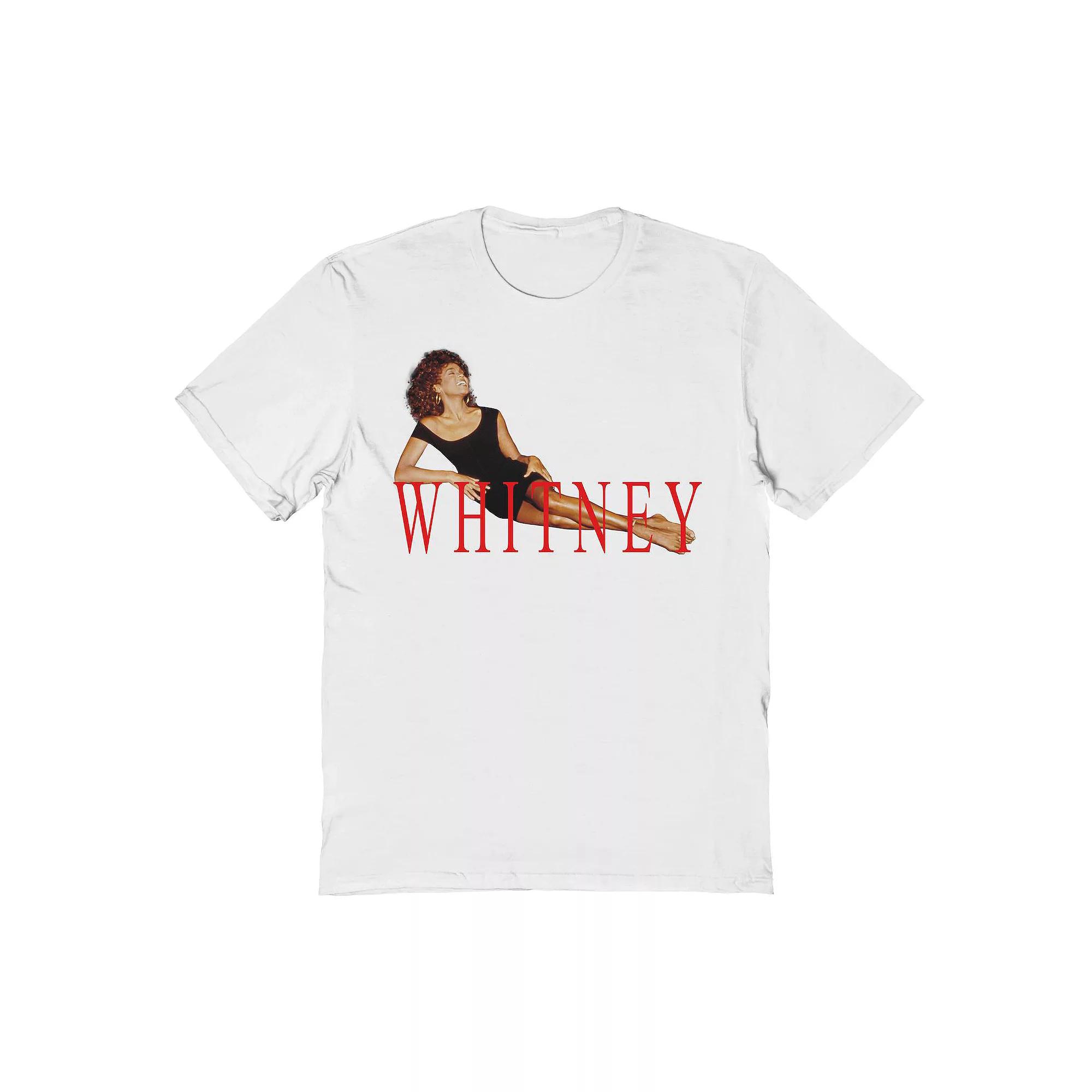 Men's Whitney Houston Vintage Graphic Tee, Size: Large, White Product Image