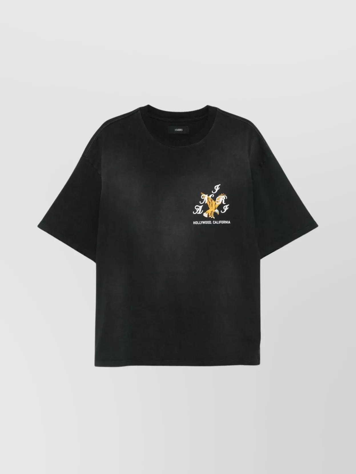 Black 'AMIRI' Eagle Oversized T-shirt Product Image