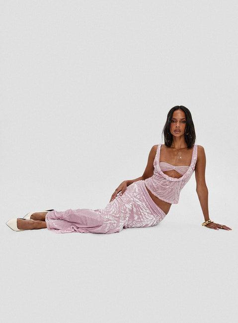 Kalei Maxi Skirt Pink Floral Product Image