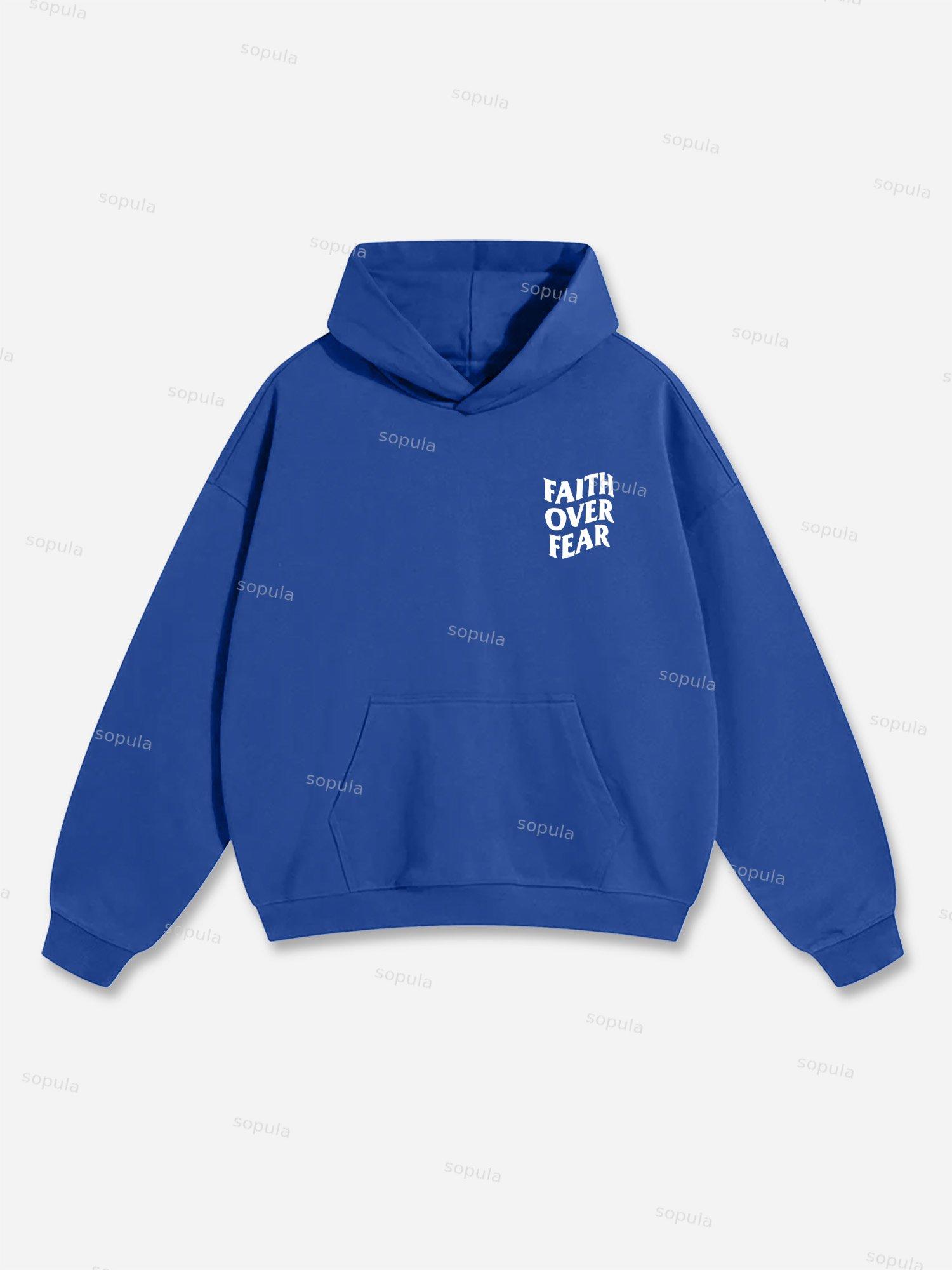 Sopula Faith Over Fear Print Graphic Hoodie Product Image