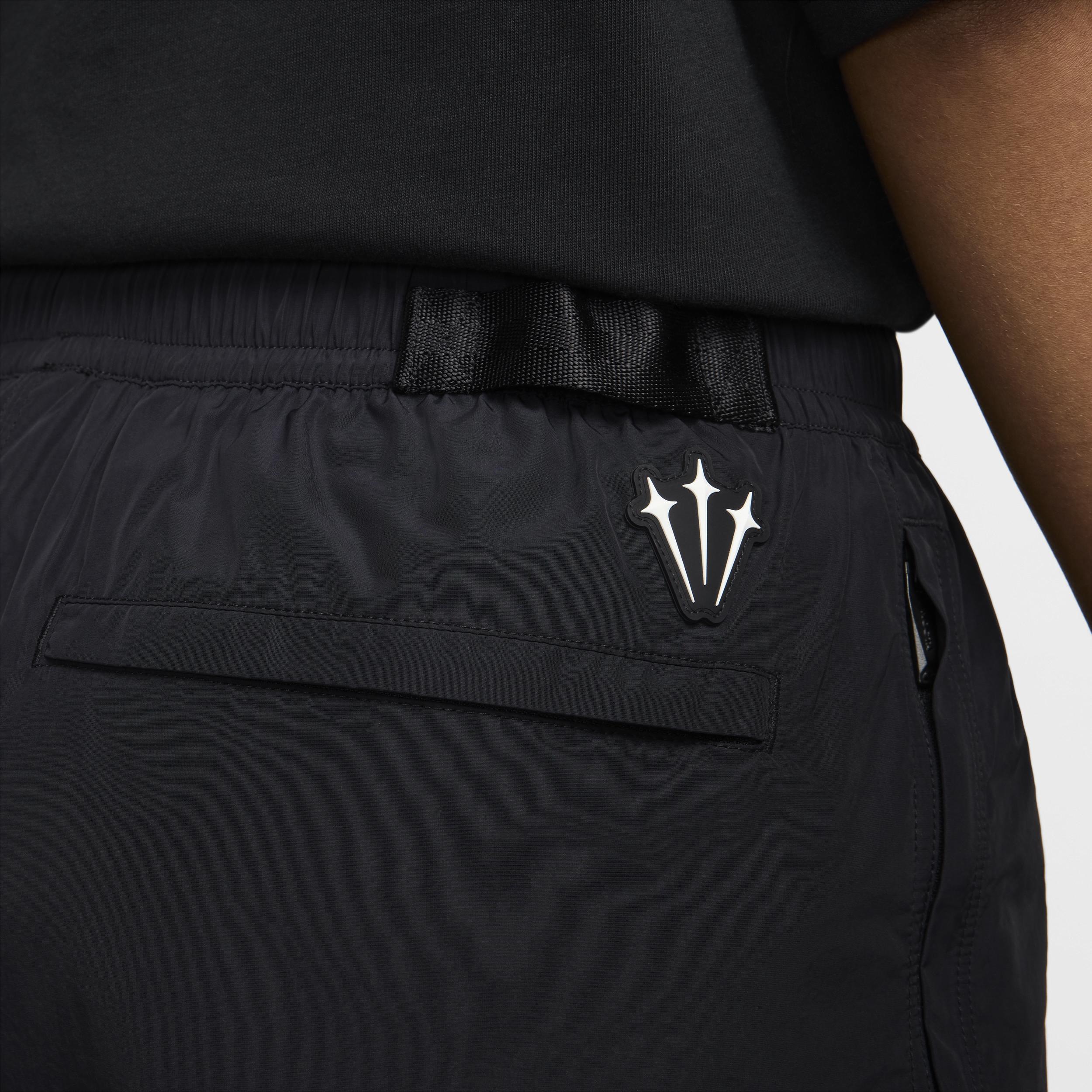 Nike Mens NOCTA Cardinal Nylon Shorts in Black/White Product Image