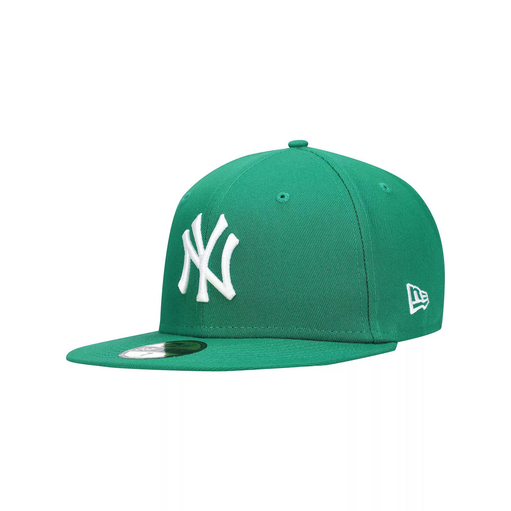 Men's New Era Kelly Green New York Yankees Logo White 59FIFTY Fitted Hat, Size: 7 5/8 Product Image