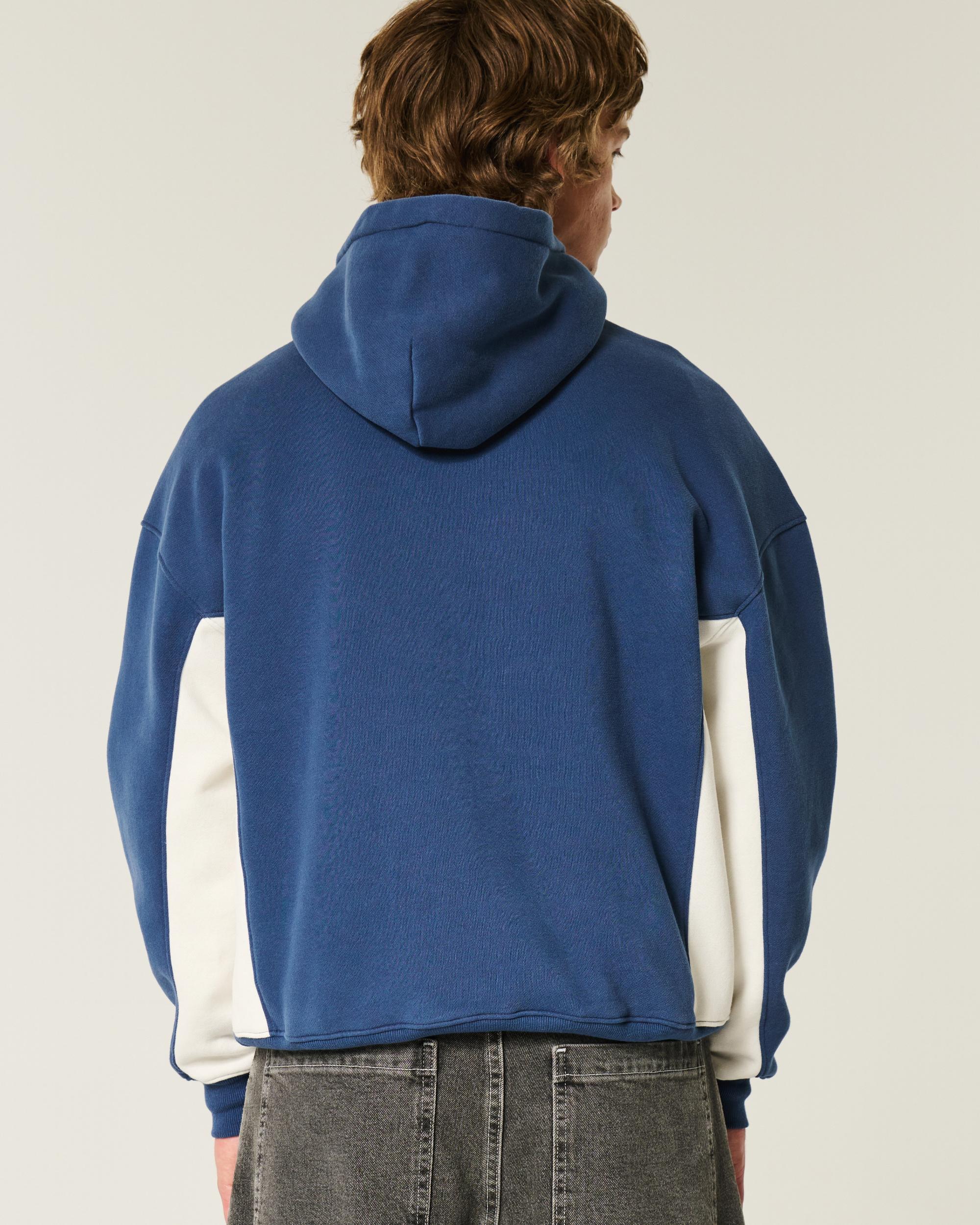 Boxy Crop Snakeskin Print Logo Hoodie Product Image