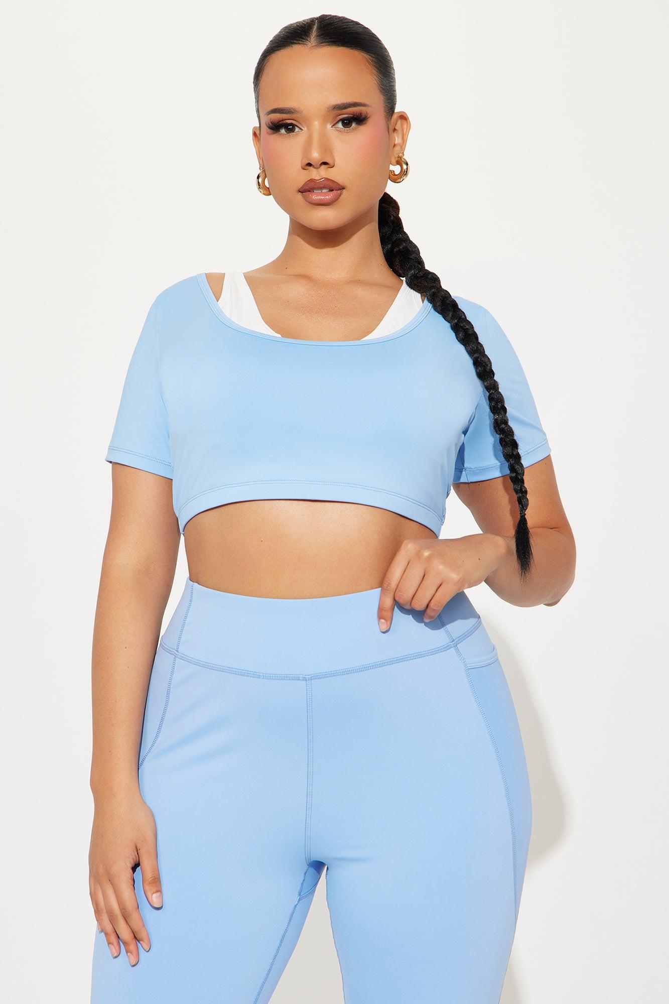 Match Point Twofer Active Top - Light Blue Product Image