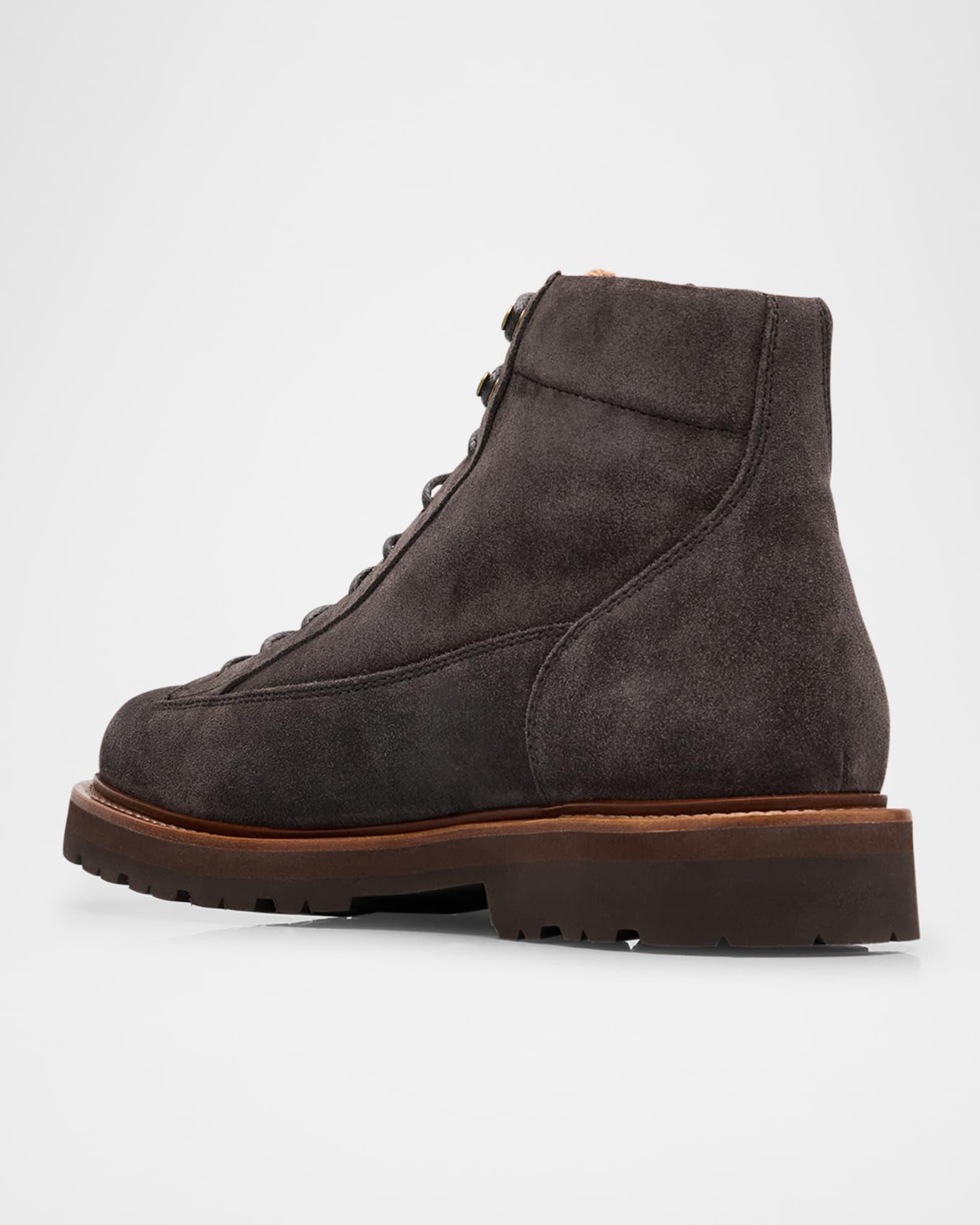 Men's Suede Lace-Up Ankle Boots Product Image