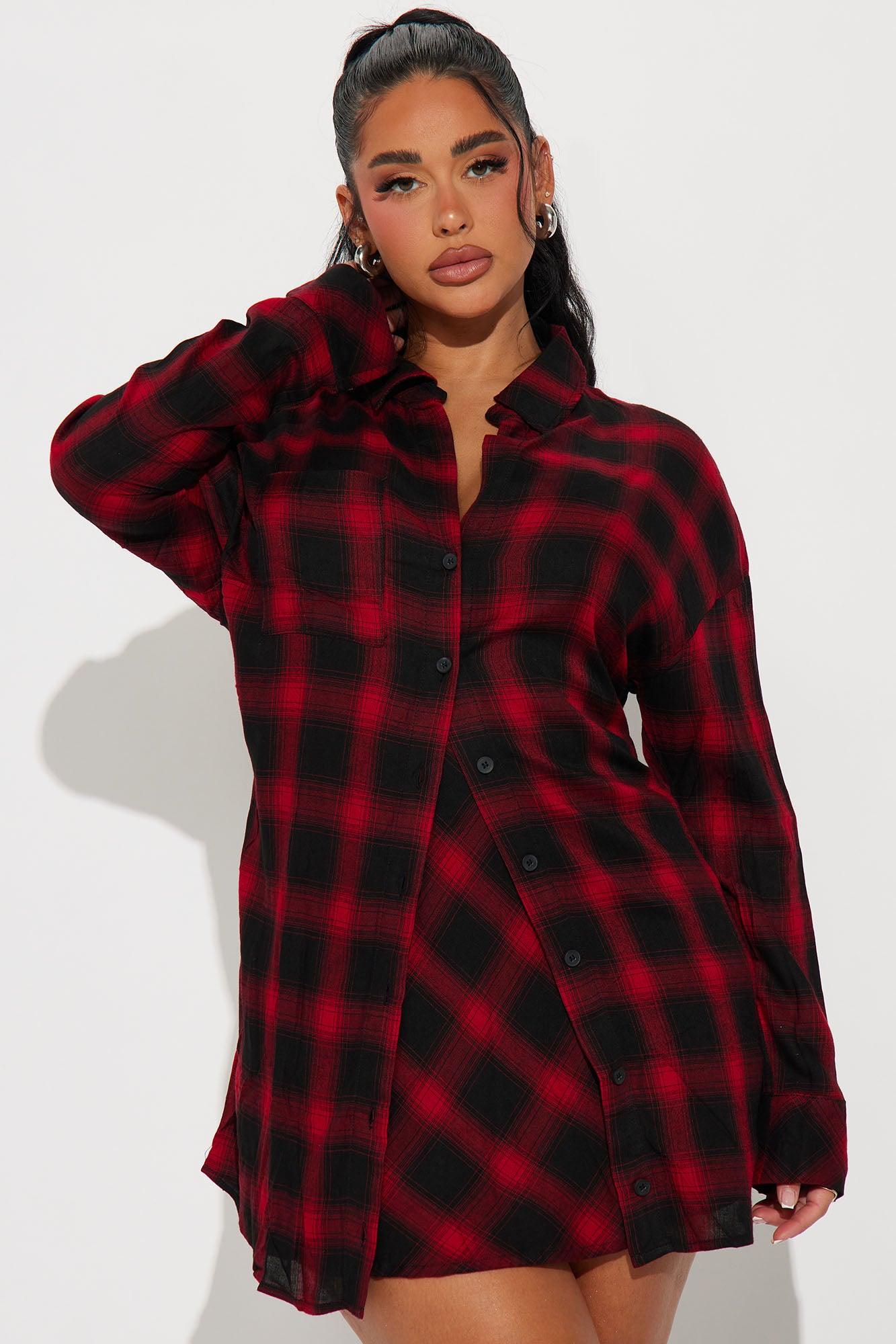 Louella Mini Dress Set - Black/Red Product Image