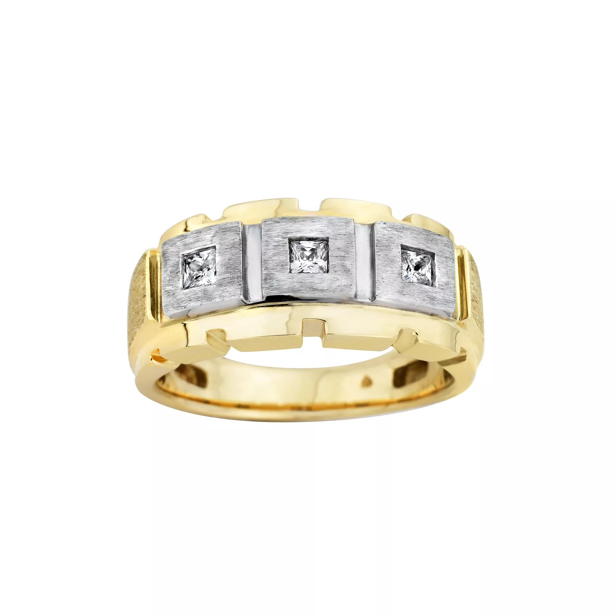Men's Two-Tone 10k Gold 1/3 Carat T.W. Diamond Ring, 10k Two Tone Product Image