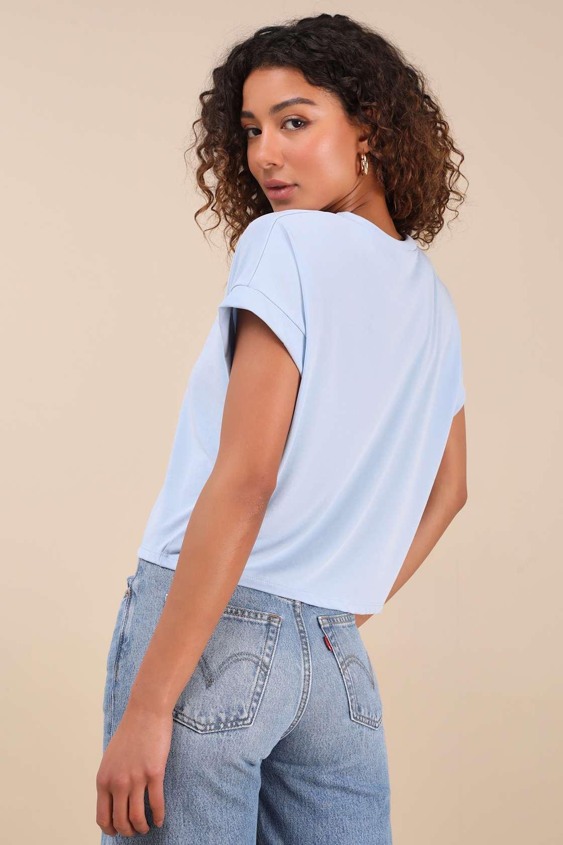 Cool Instincts Light Blue Short Sleeve Top Product Image
