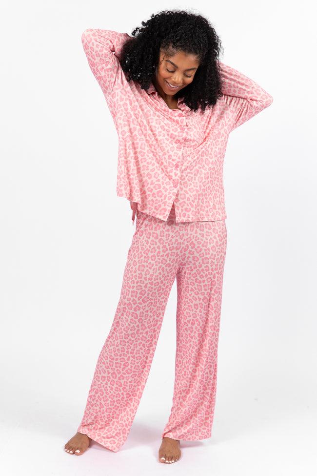 Sweet Dreams Pink Leopard Pajama Pants FINAL SALE Product Image