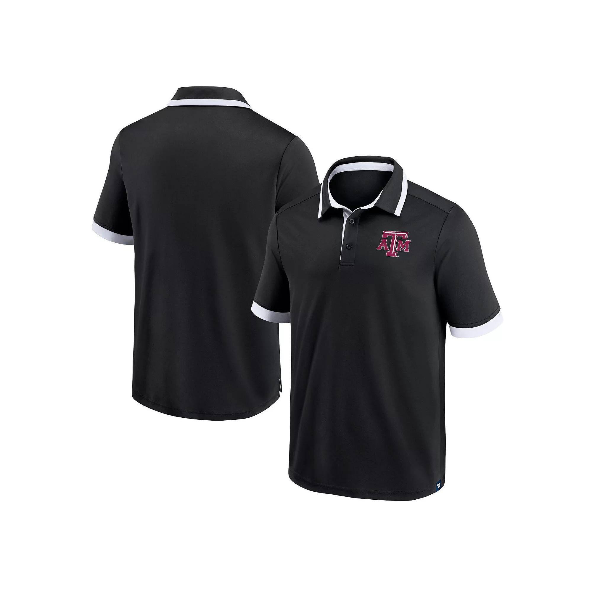 Men's Fanatics Branded Black Texas A&M Aggies Color Block Polo, Size: XL Product Image