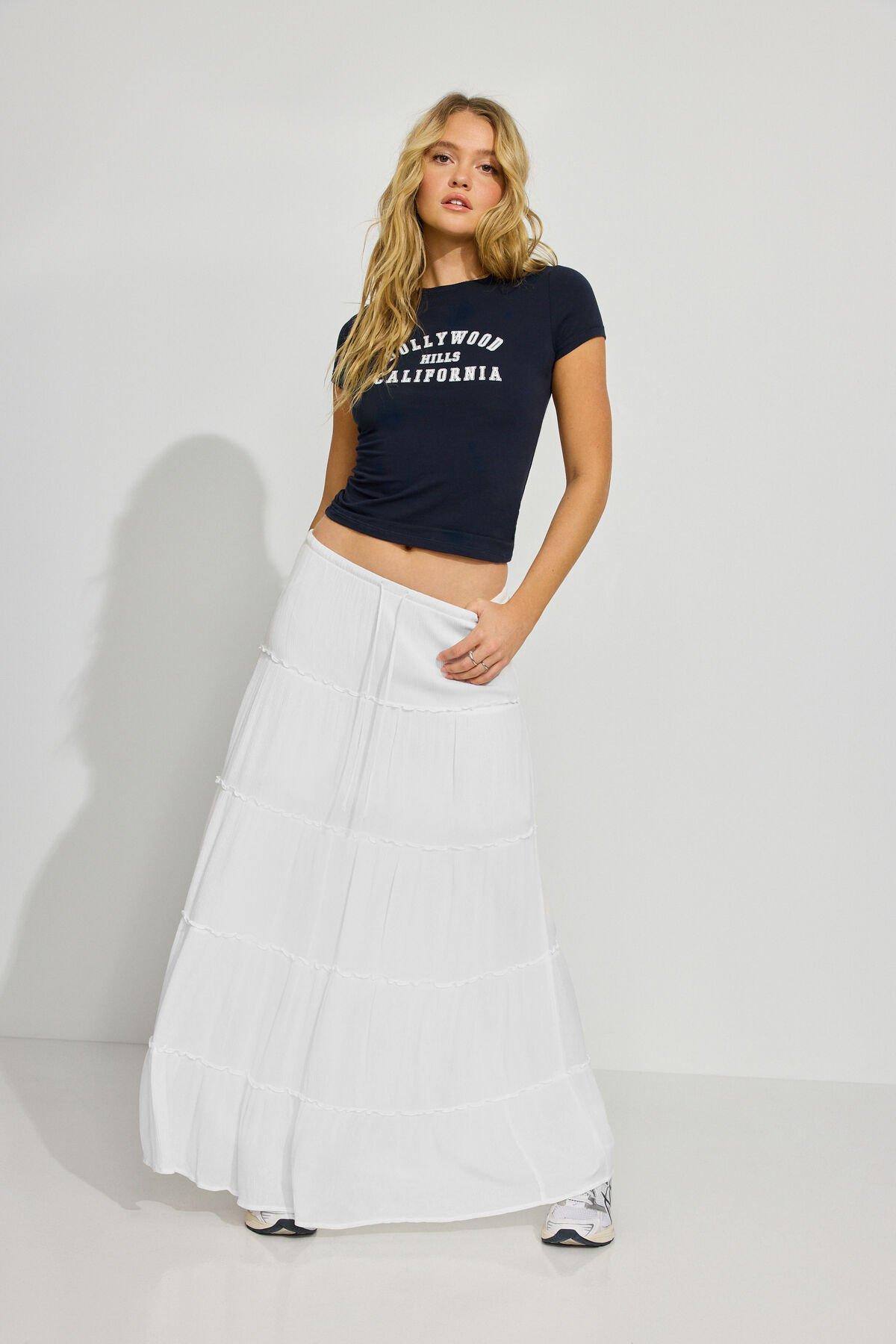 Tiered Maxi Skirt Product Image