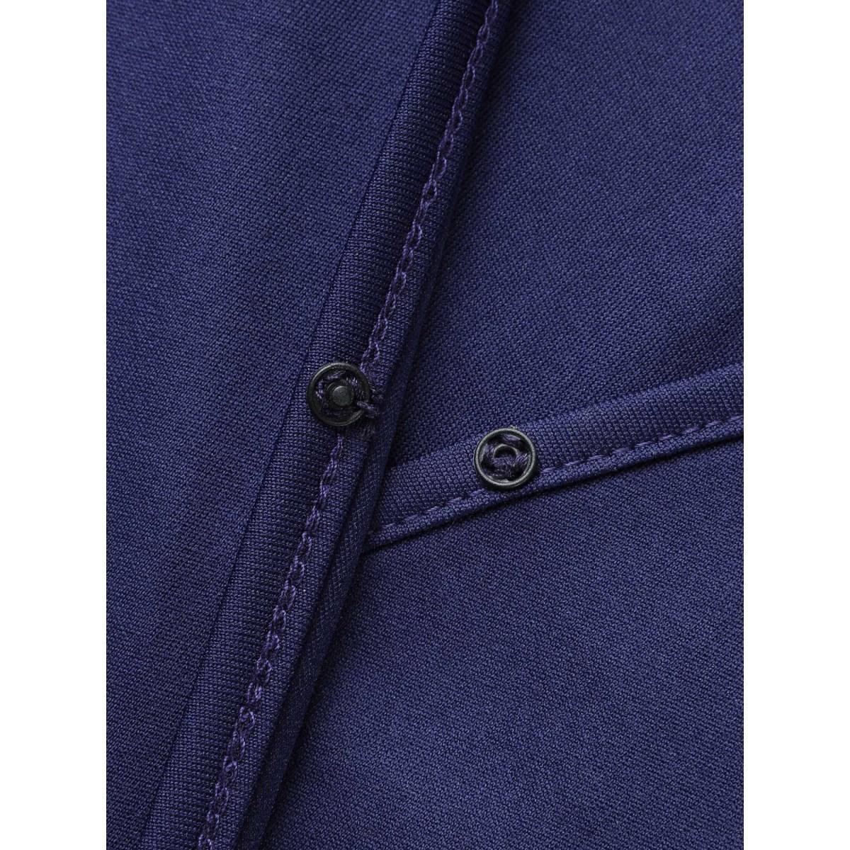 Plus Size Overlap Collar Ombre Patchwork Pleated Dress Navy Women Cocktail Texture Party Curvy Bloomchic 26/4X Product Image