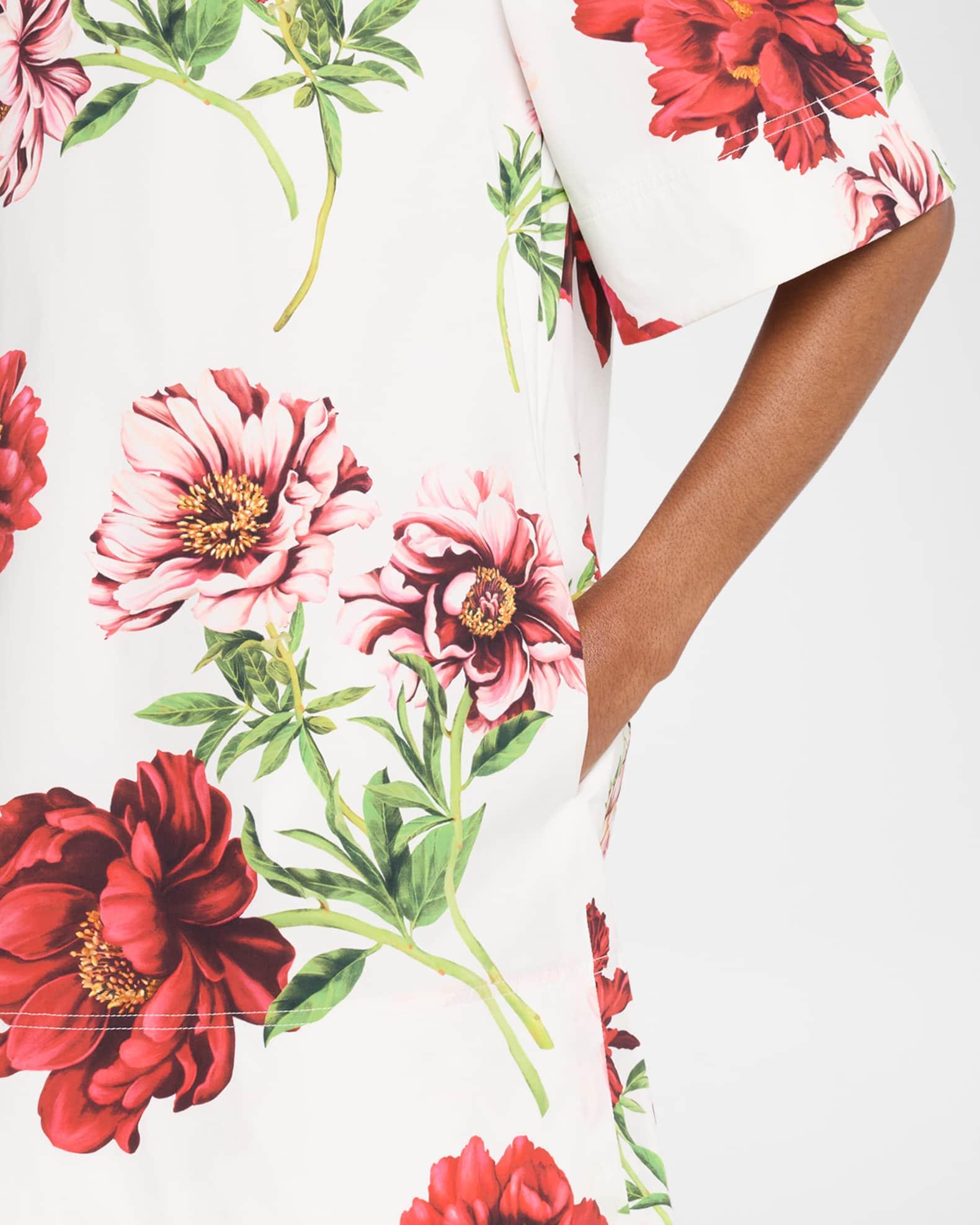 Peony Printed Poplin Shift Dress Product Image