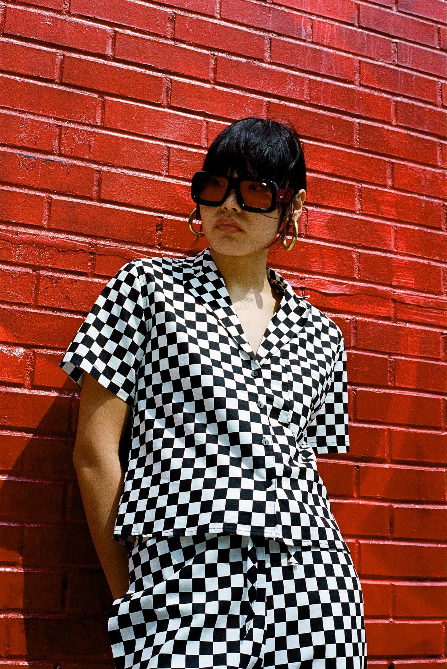 Archive | Lounge Top - Black Check Product Image