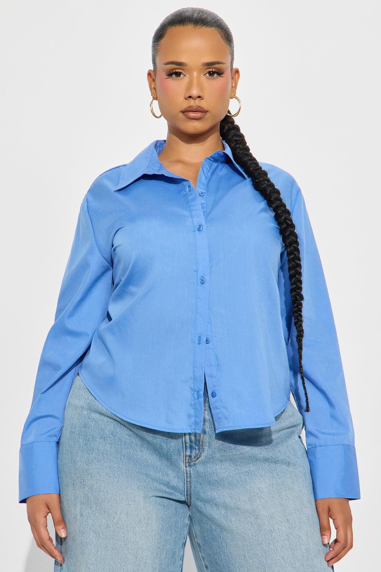 Lily Poplin Shirt - Blue Female Product Image