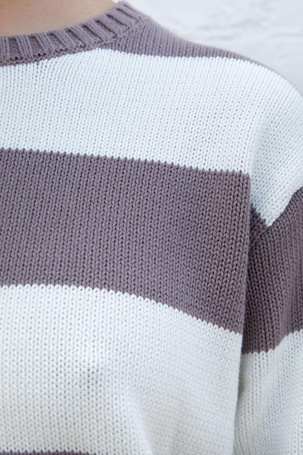 Brianna Cotton Thick Stripe Sweater Product Image