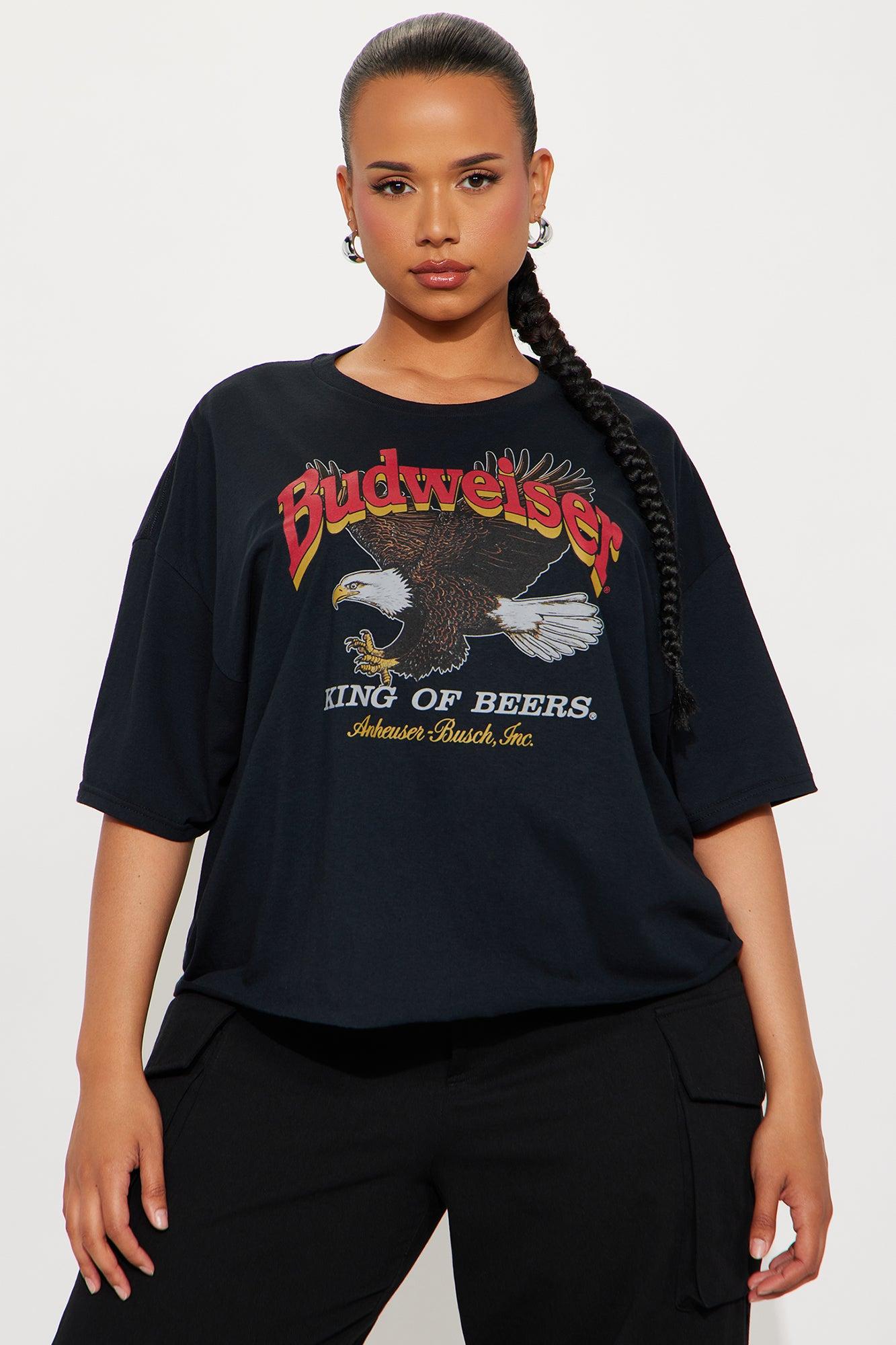 Budweiser King Of Beers Cropped Tee - Black Female Product Image