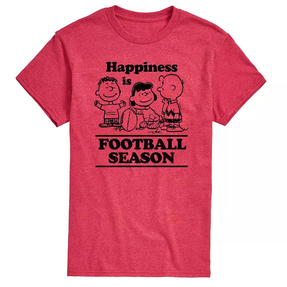 Men's Peanuts Happiness Is Football Season Tee,  Product Image