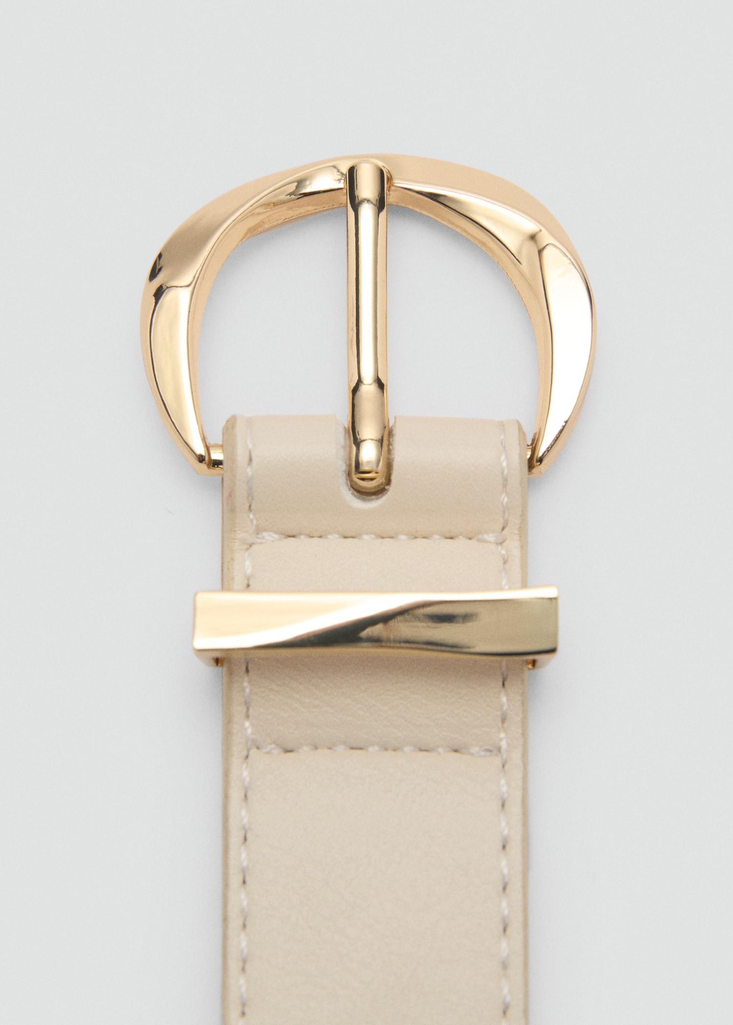 Oval buckle belt - Women | MANGO USA Product Image