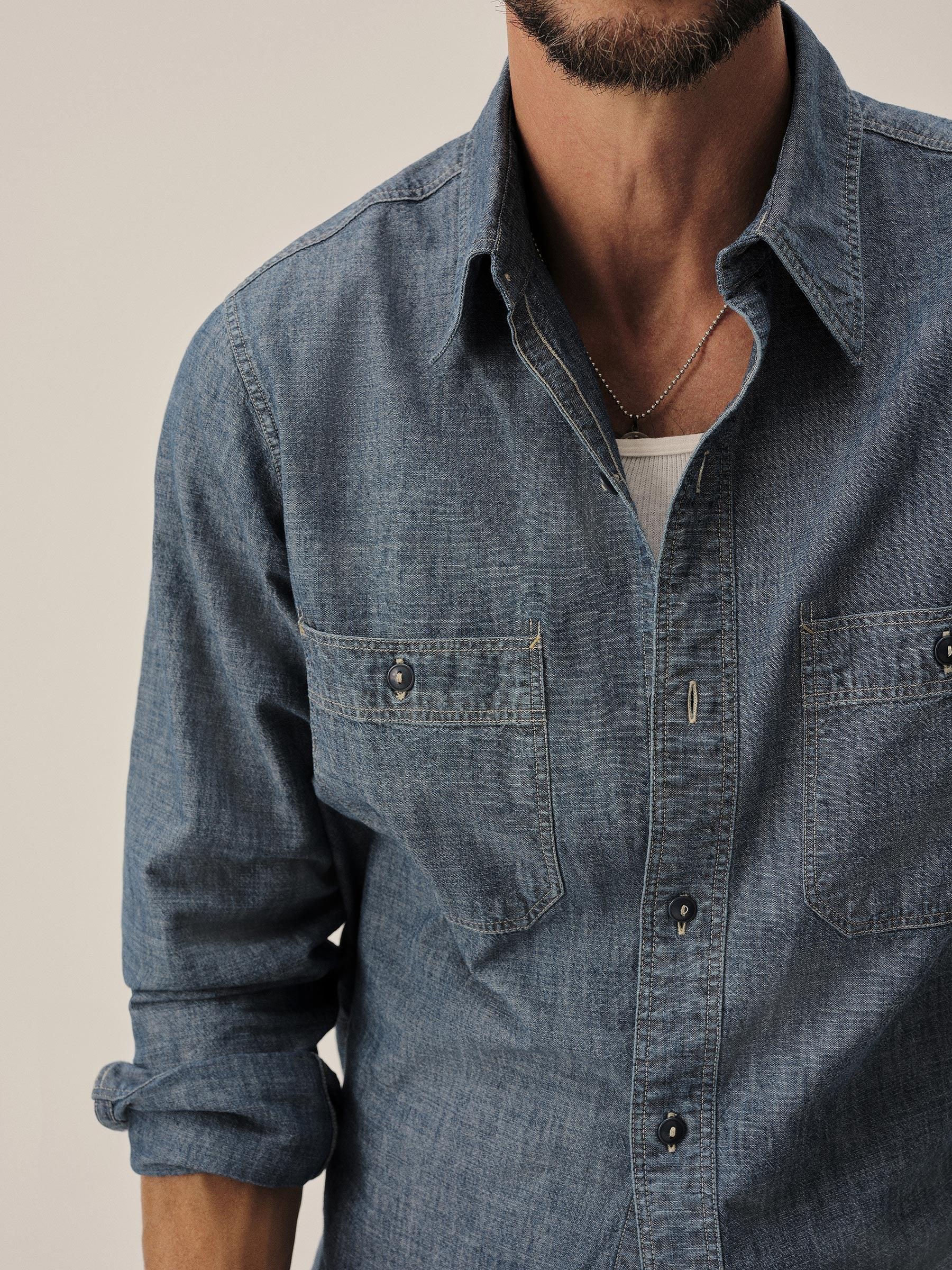 L046 Japanese Chambray Station Shirt Product Image