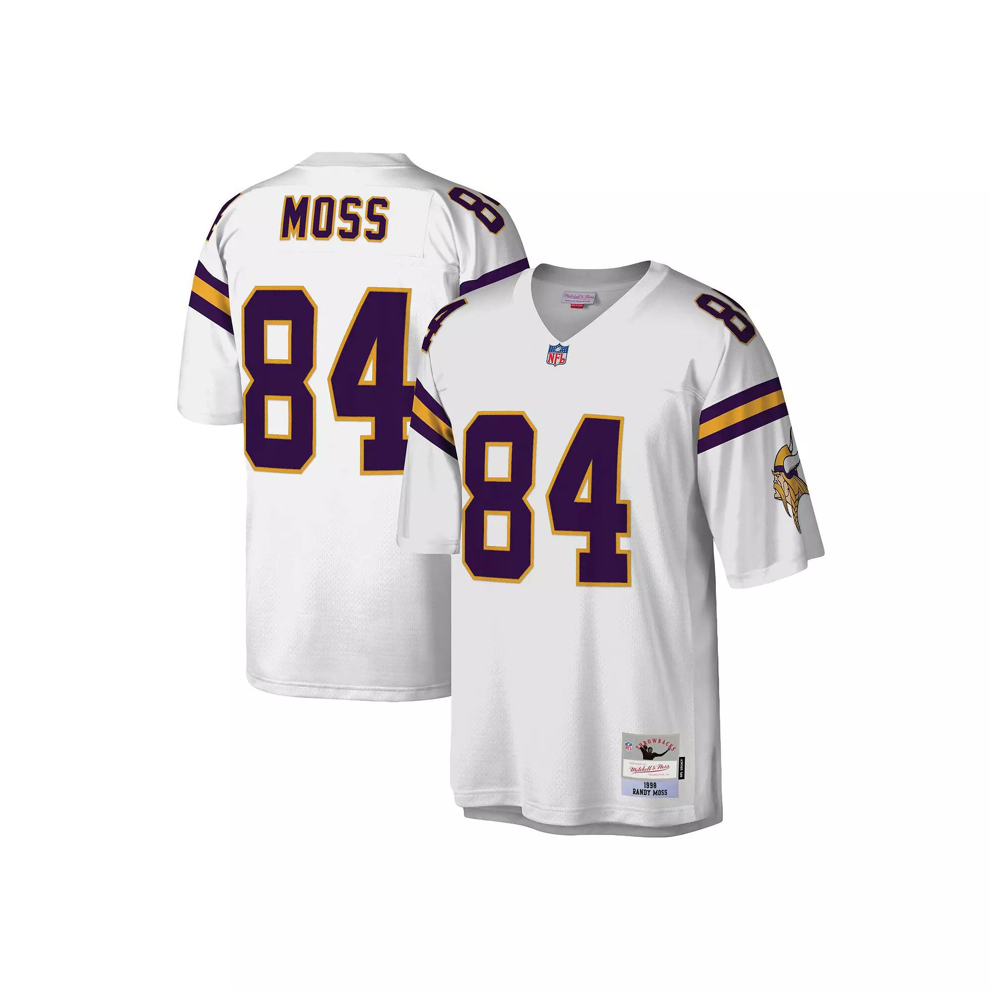 Men's Mitchell & Ness Randy Moss White Minnesota Vikings Legacy Replica Jersey,  Product Image