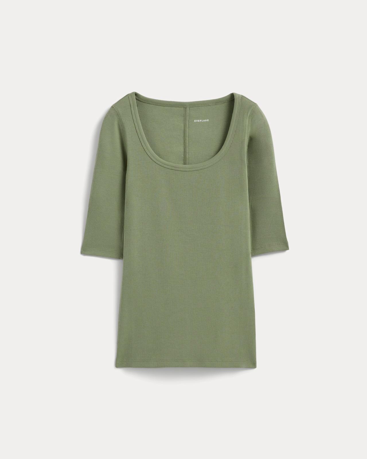 Womens Luxe Rib Scoop-Neck T-Shirt by Everlane Product Image