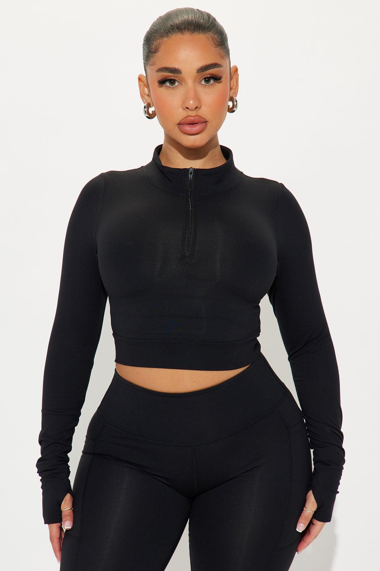 Jolie Super Soft Active Top - Black Product Image