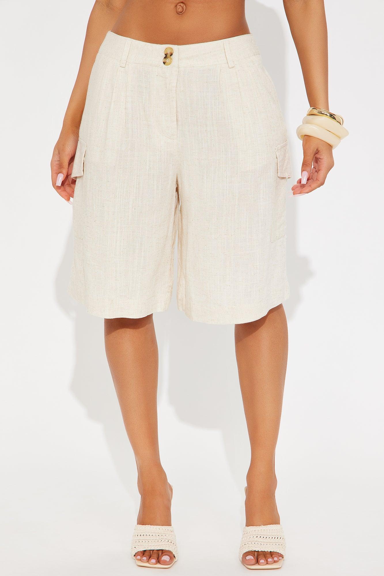 Next To You Linen Short - Khaki Product Image