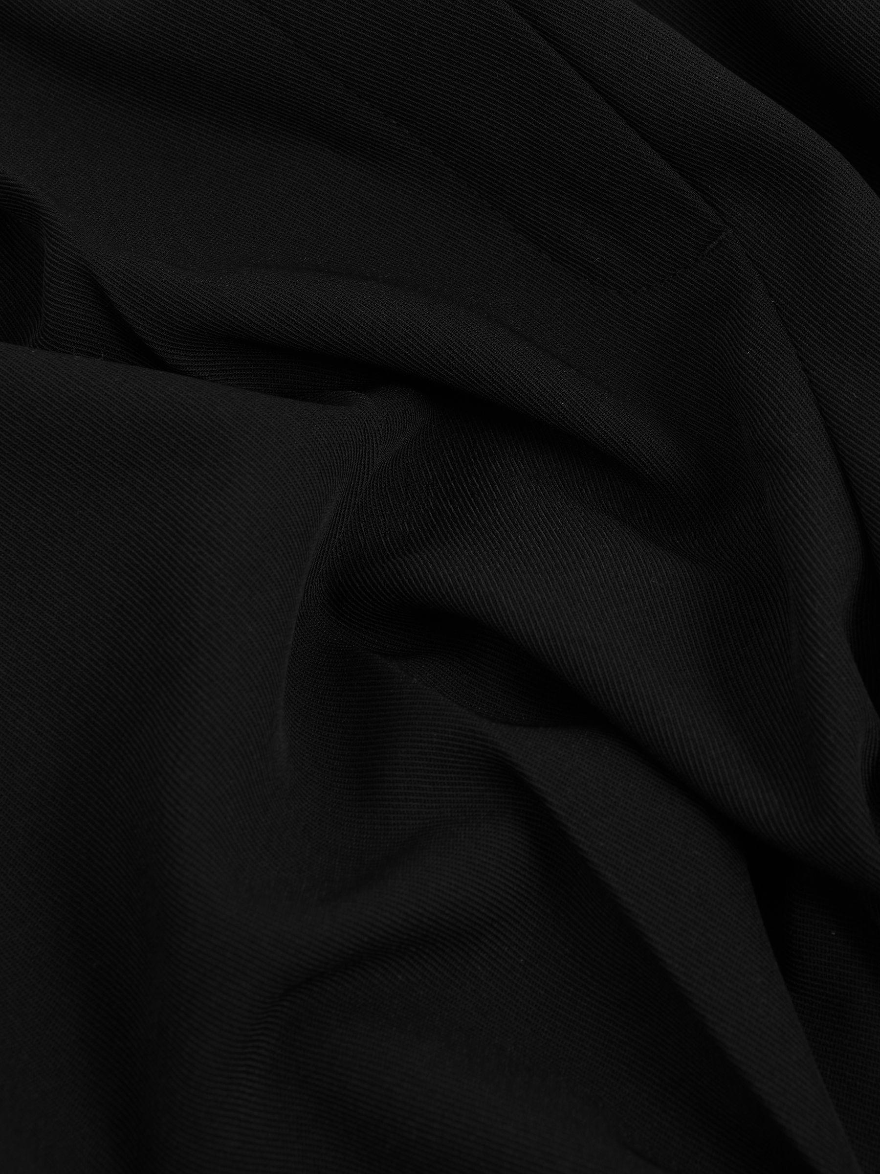 Petite Front Pleat Tapered Trousers in Black Product Image