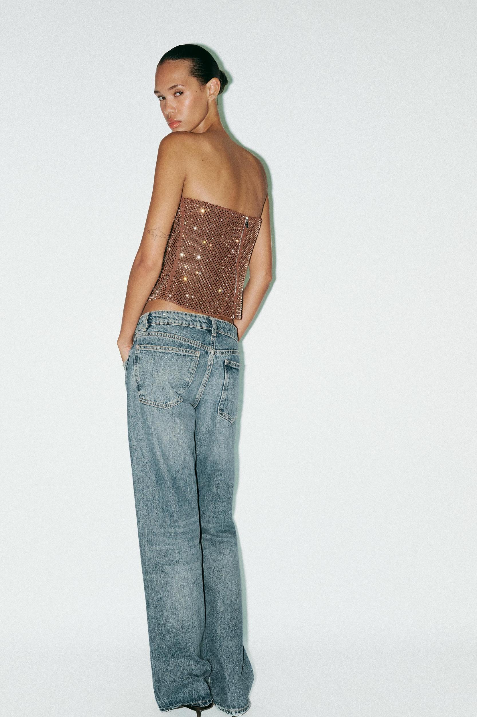 RHINESTONE DRAPED TOP Product Image