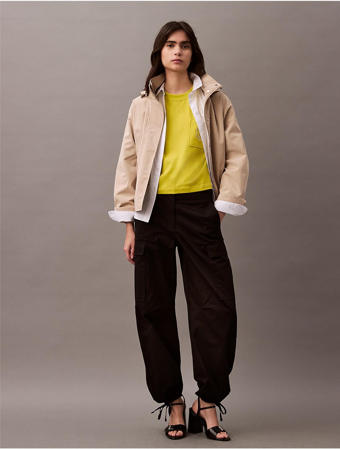 Calvin Klein Womens Cotton Twill Cargo Pants Product Image