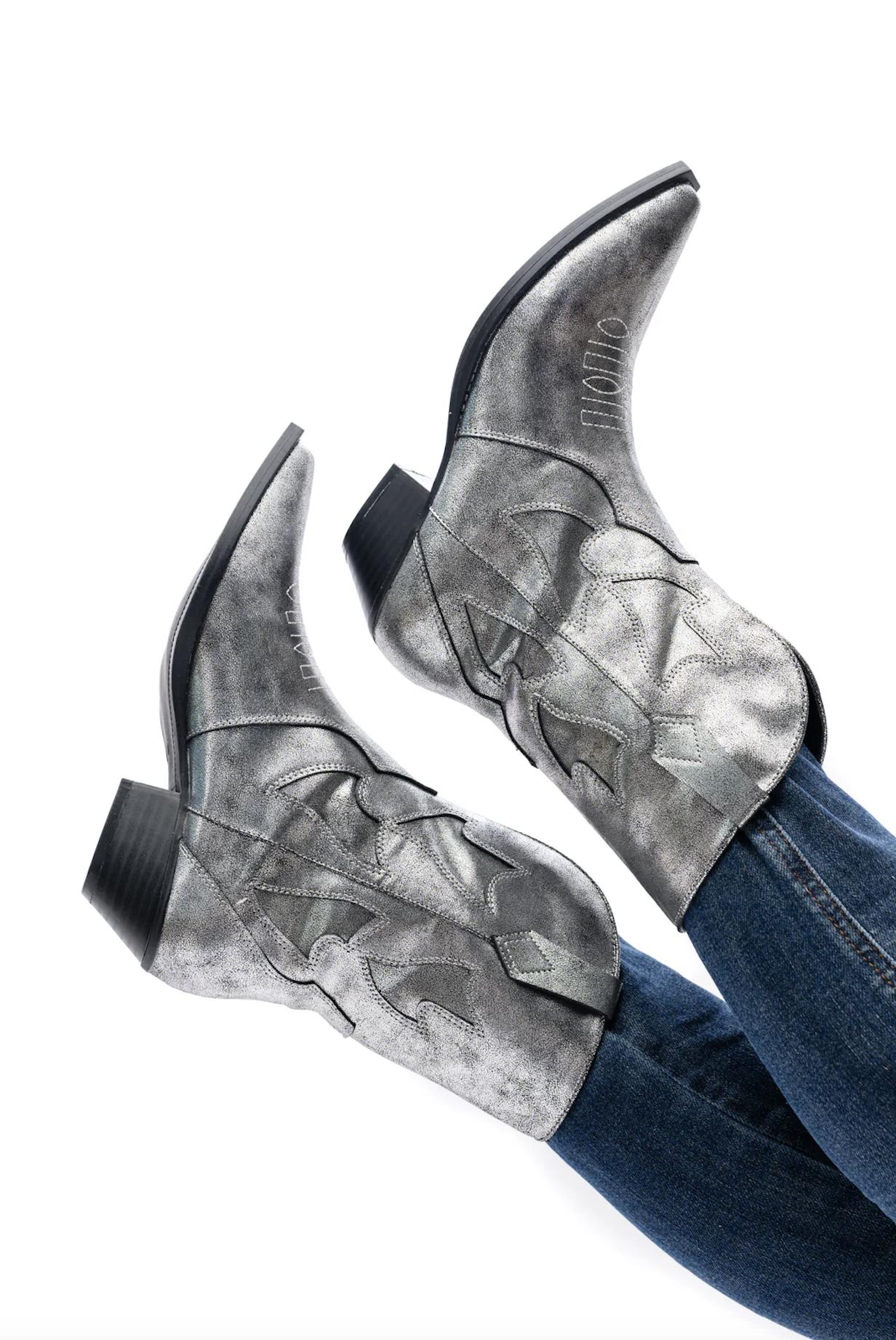 Jersey Metallic Boot in Silver (Online Exclusive) Product Image