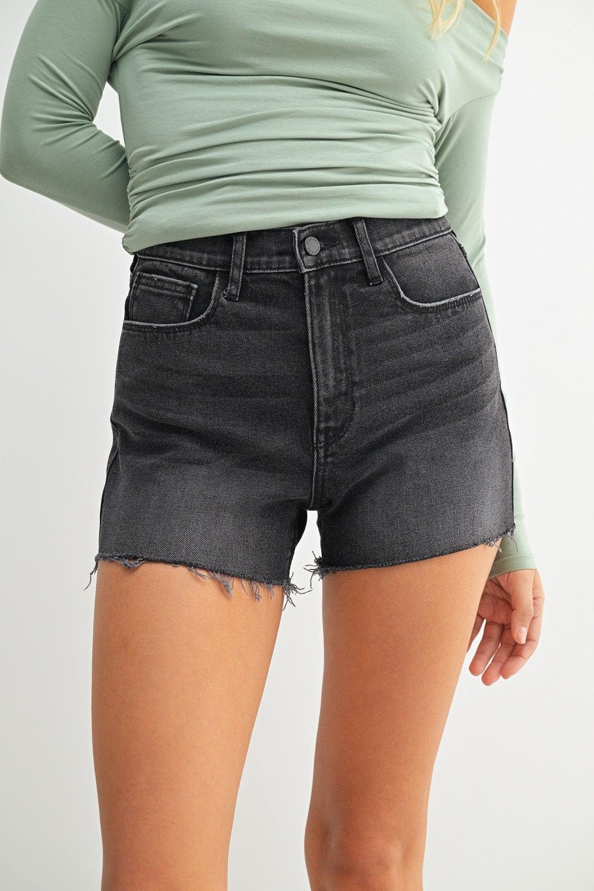 Just Black Stretchy High Rise Short Product Image