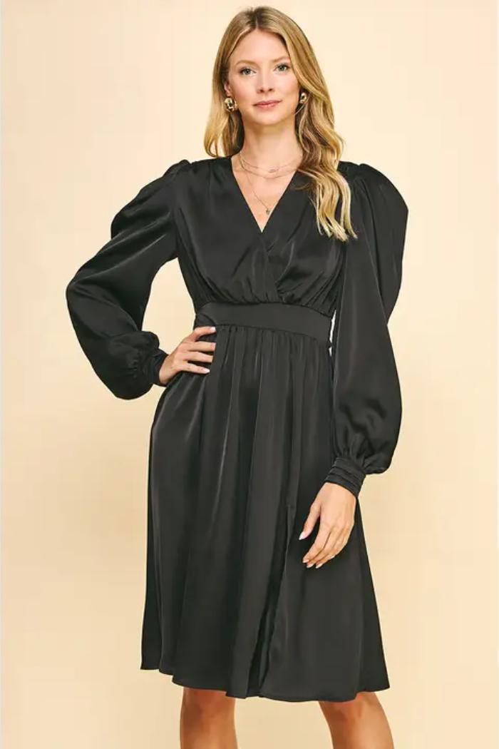 Satin Midi Dress Product Image