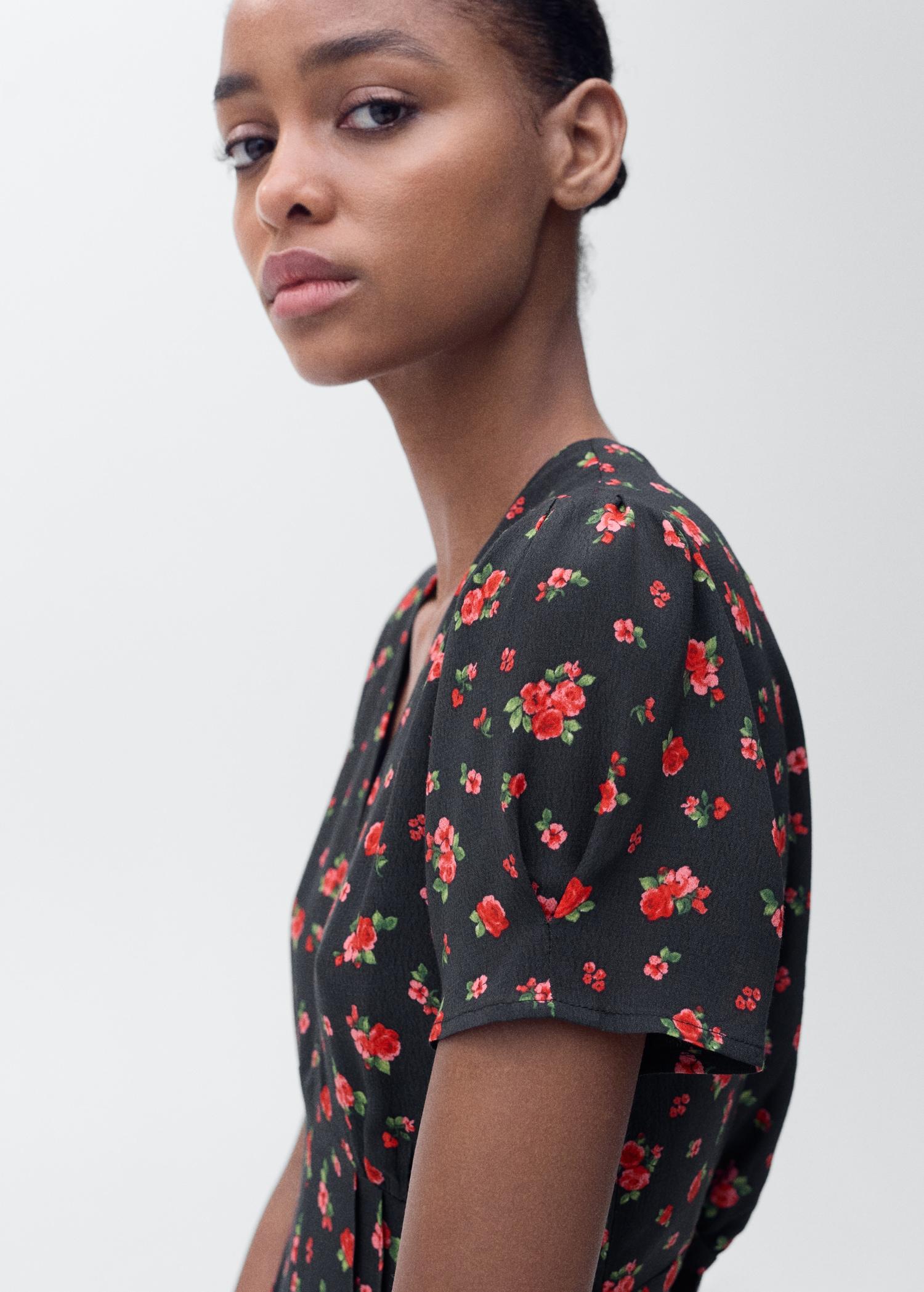 Midi floral dress - Women | MANGO USA Product Image