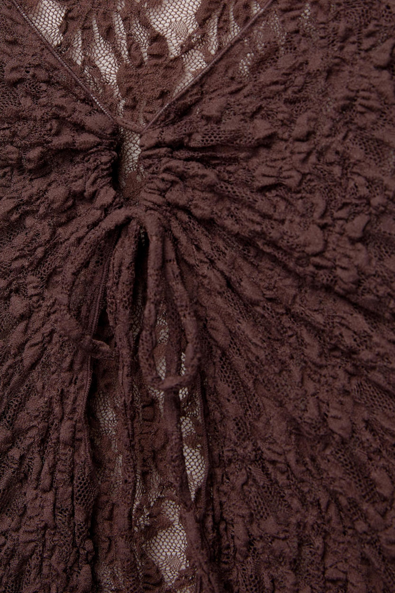 Lace blouse with bow Product Image