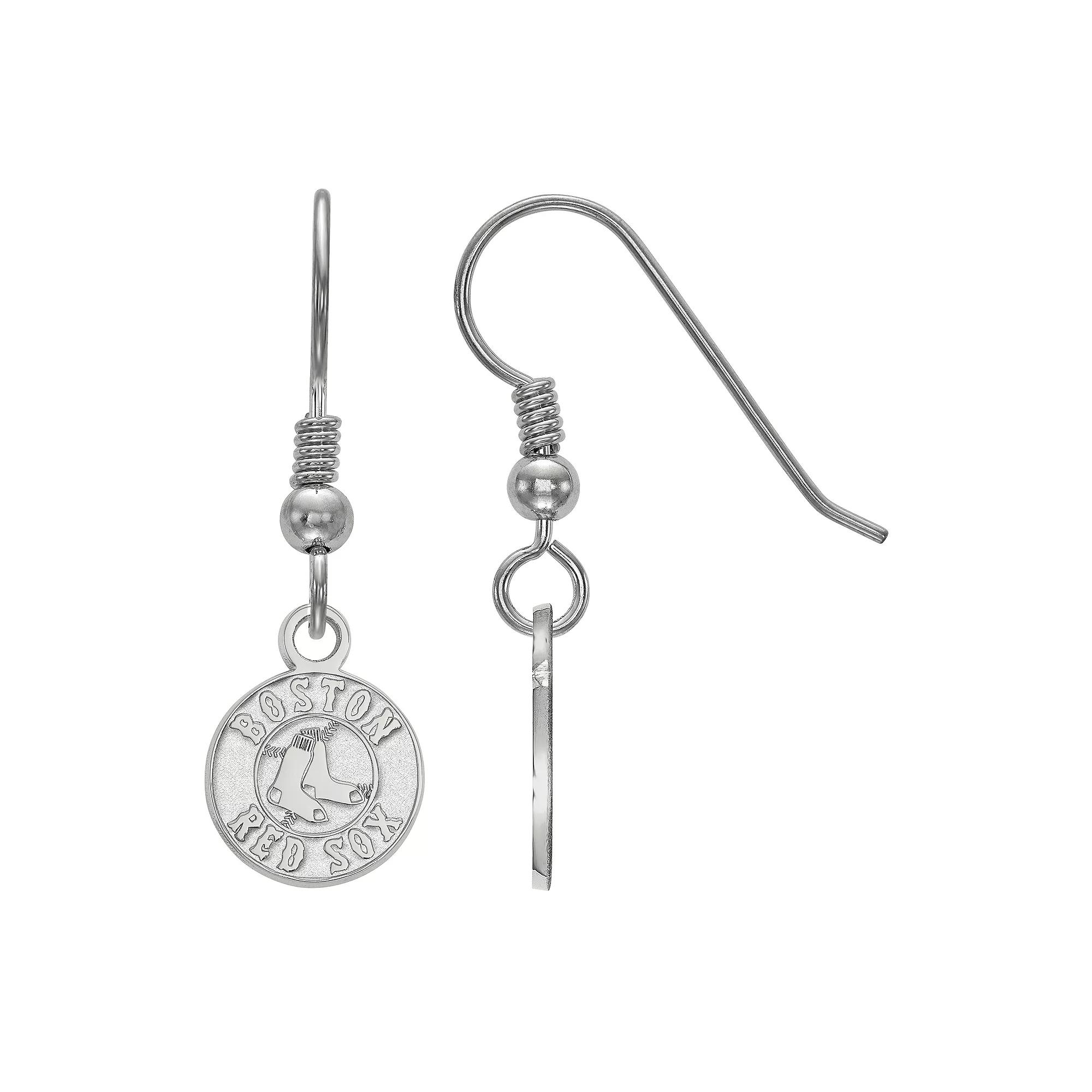 LogoArt Sterling Silver Boston Red Sox Extra-Small Dangle Earrings, Women's, Size: 29 mm Product Image