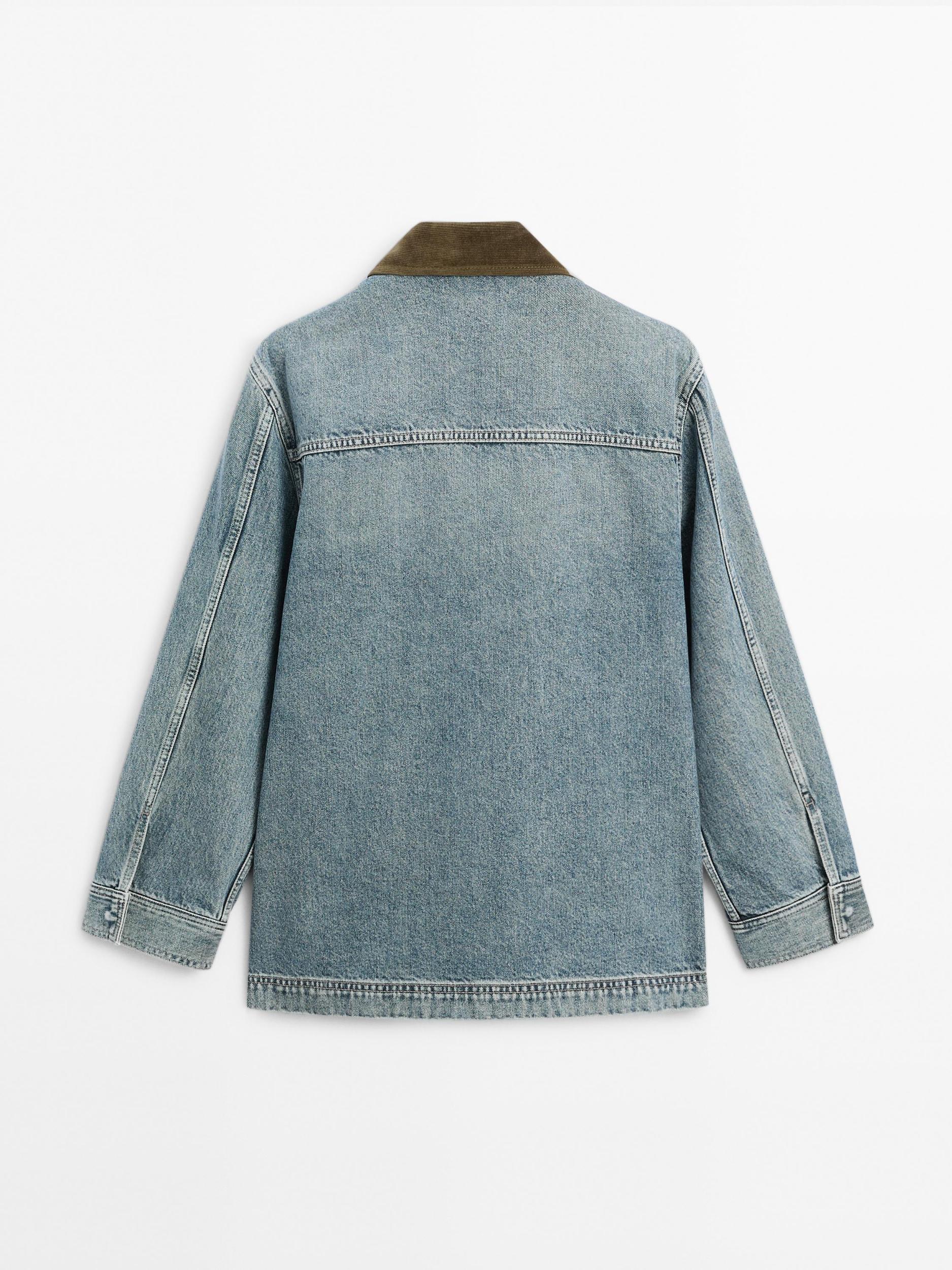 Denim jacket with pockets Product Image