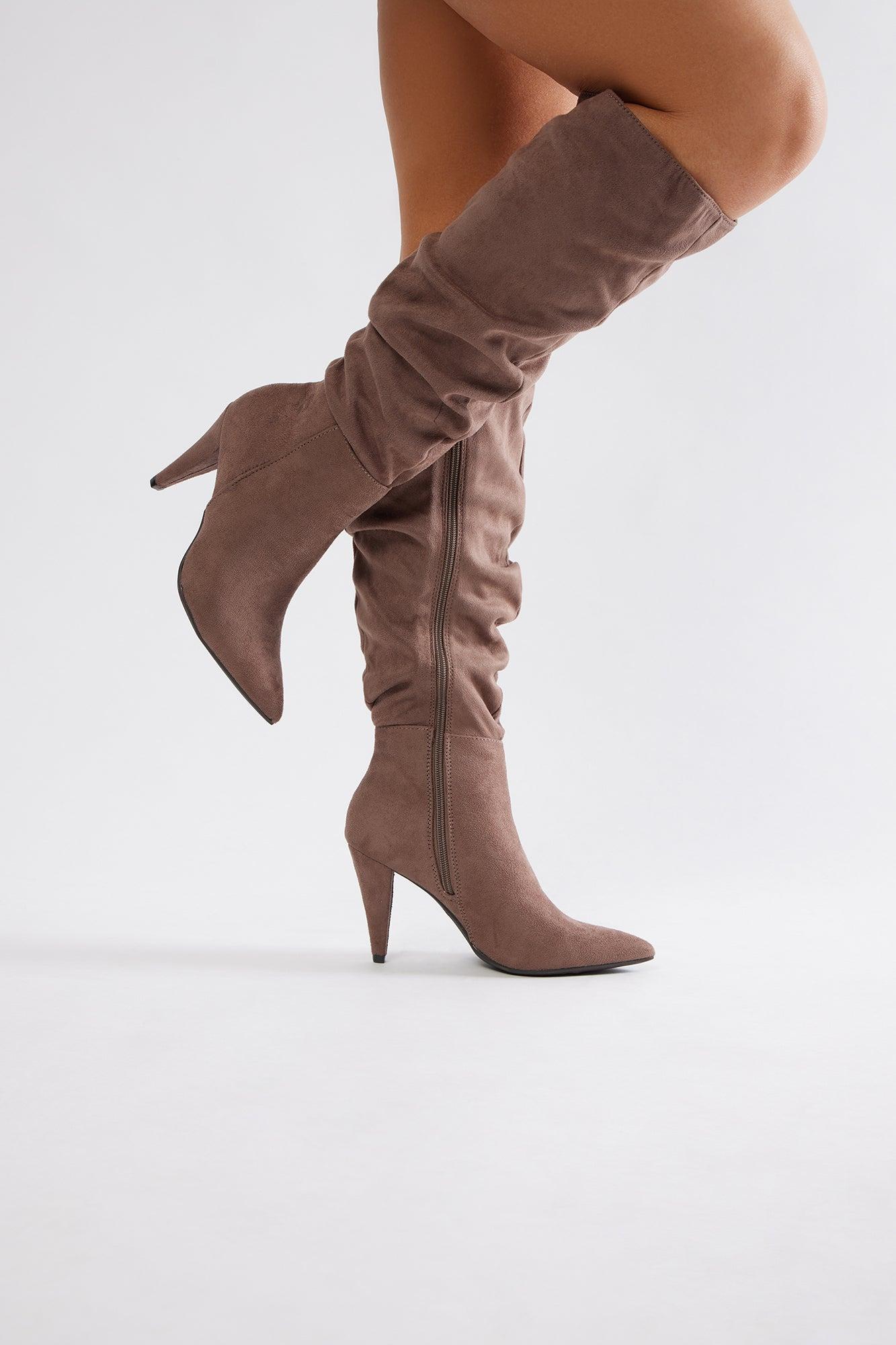 Stockholm Knee High Boots - Taupe Product Image